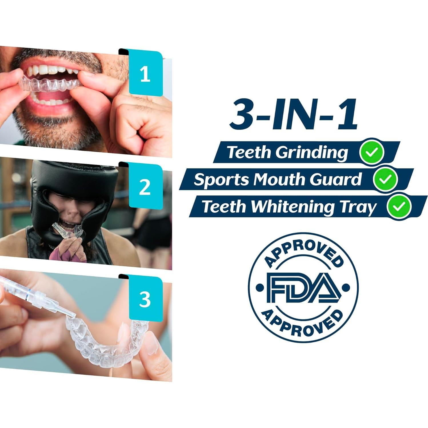 Protector Bucal GrindGuard 8 Piezas para Bruxismo y TMJ