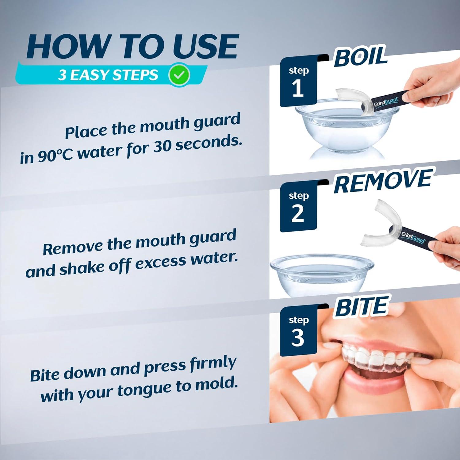 Protector Bucal GrindGuard 8 Piezas para Bruxismo y TMJ