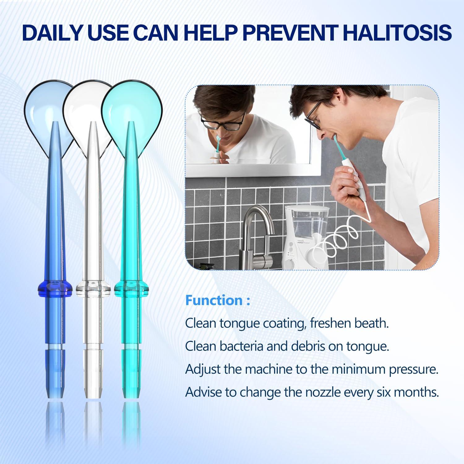 Puntas de limpiador de lengua Cordro para Waterpik - 3 PCS