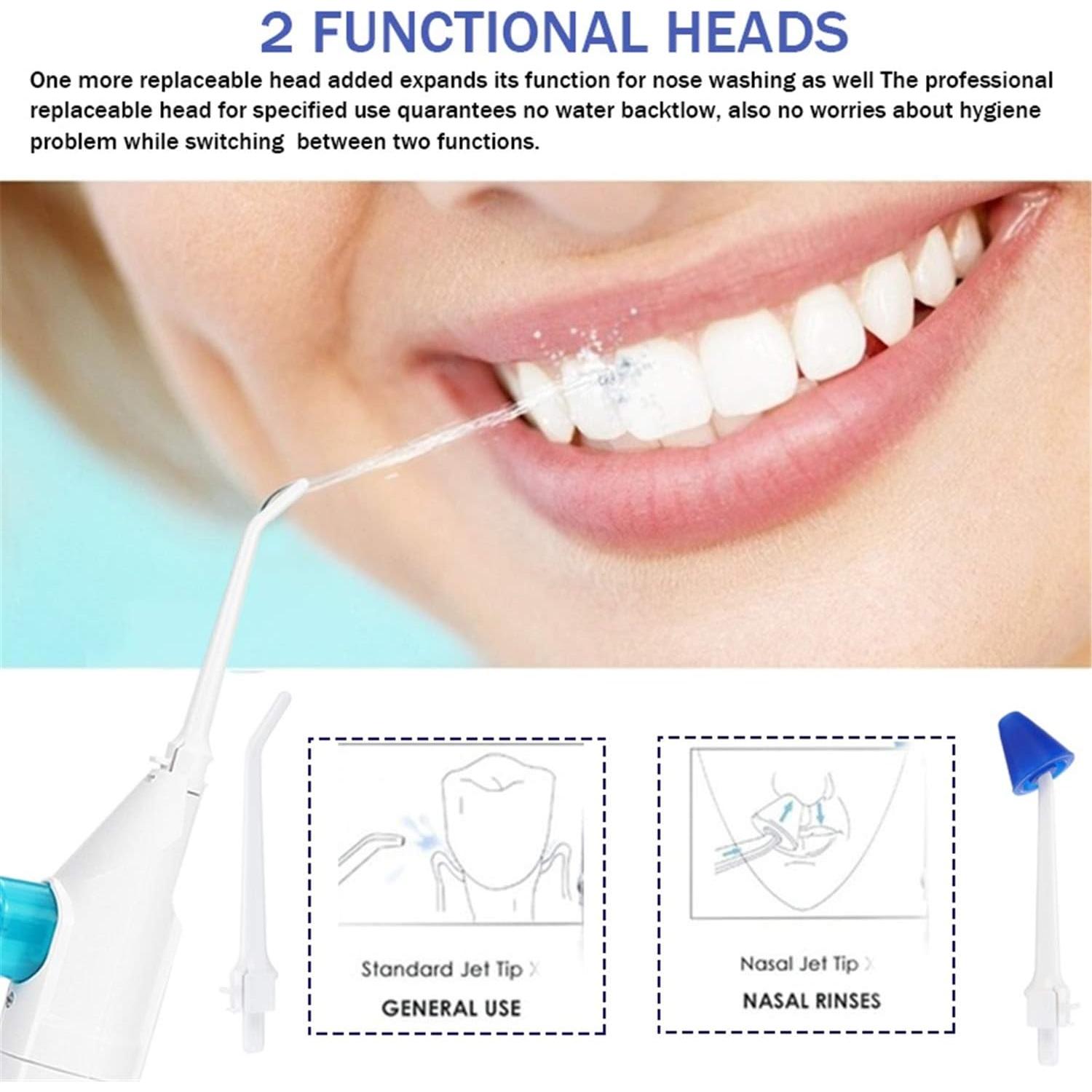 Irrigador Oral Portátil LM BODYCARE con 5 Boquillas 17cm