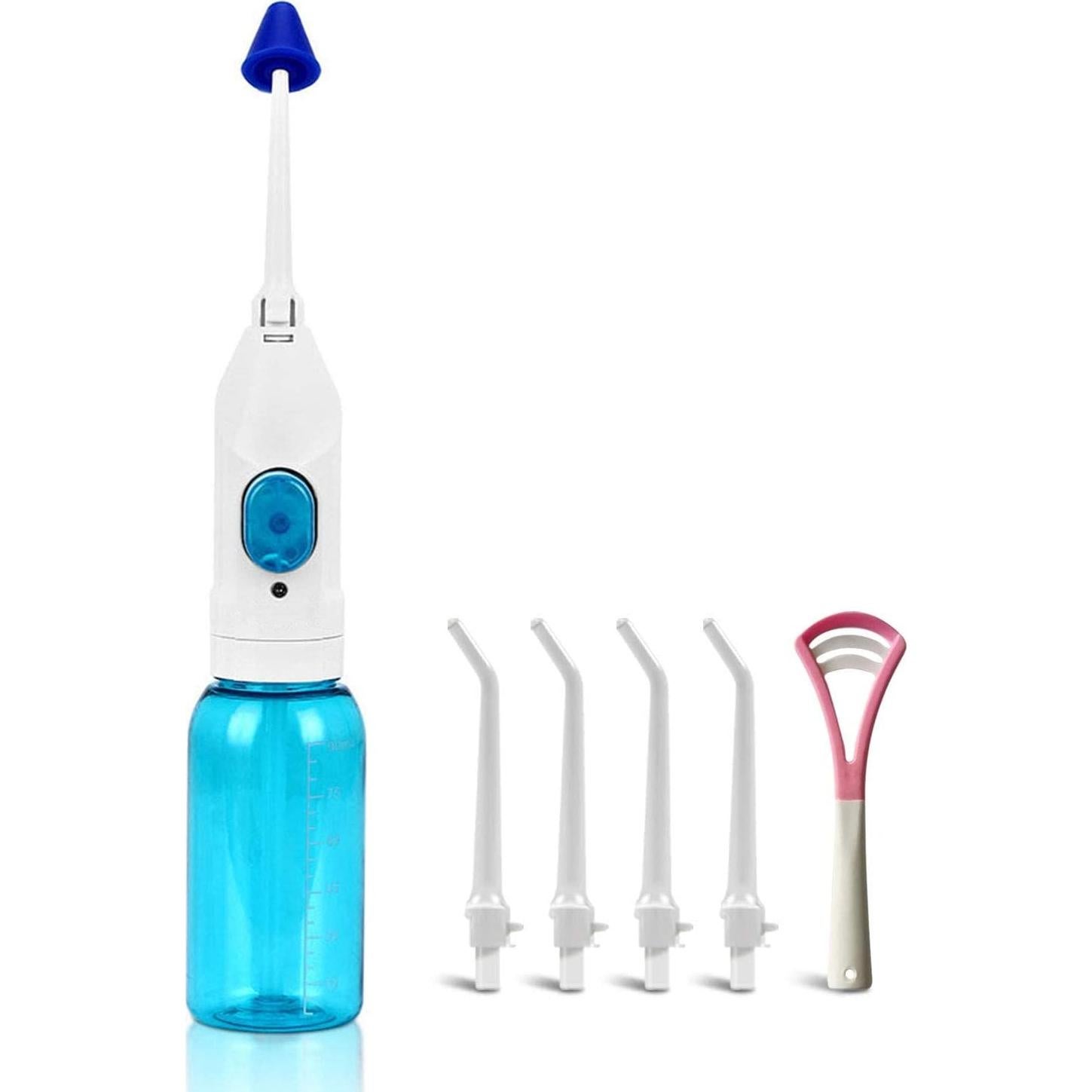 Irrigador Oral Portátil LM BODYCARE con 5 Boquillas 17cm