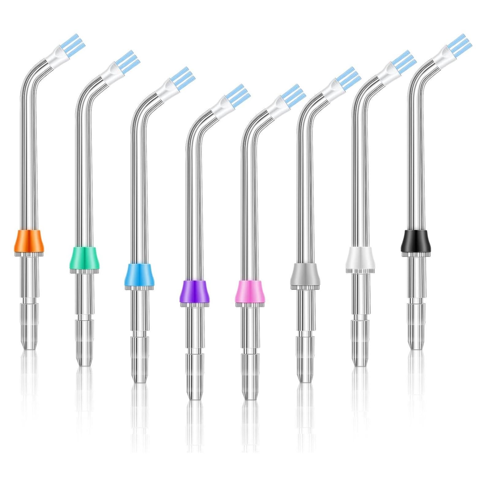 8 Puntas de Reemplazo Nuanchu para Flosser Dental de Agua