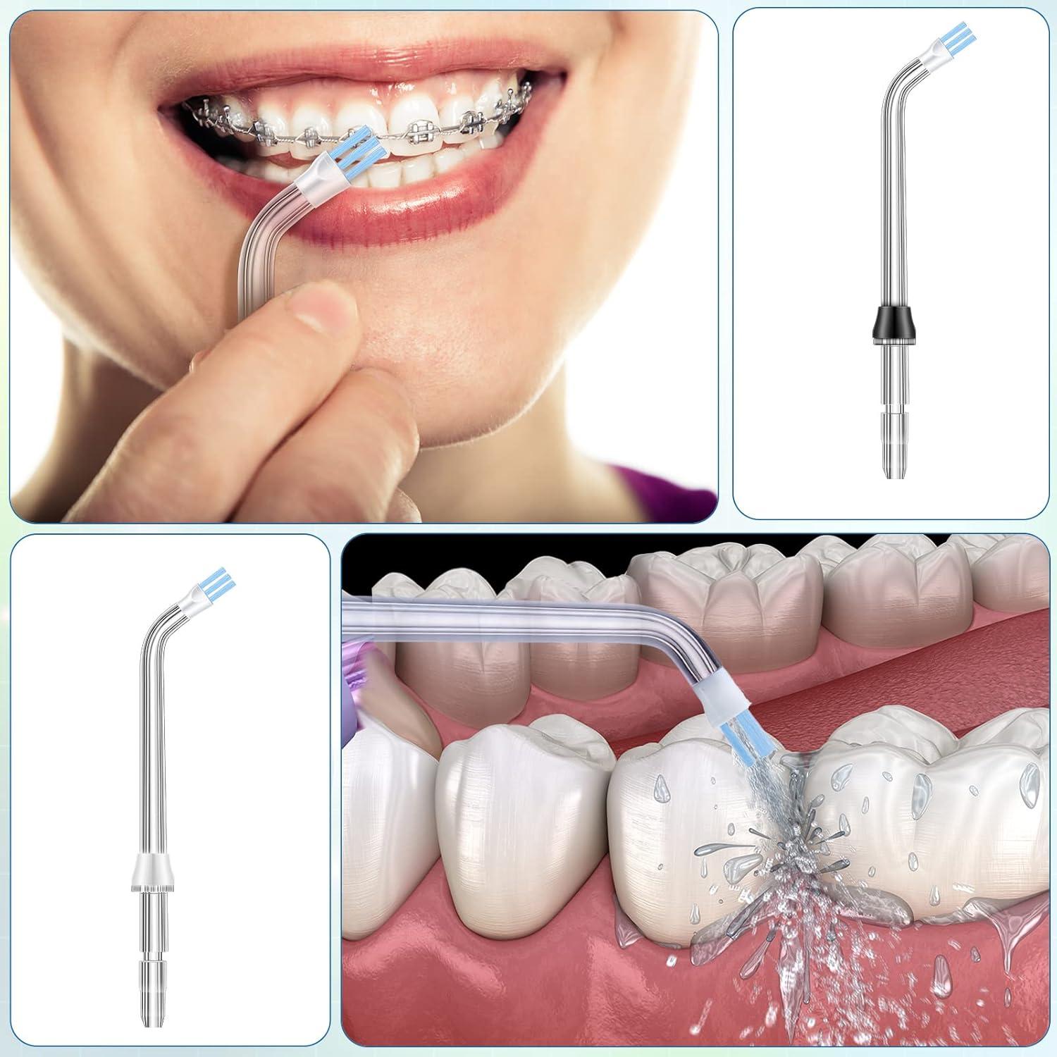 8 Puntas de Reemplazo Nuanchu para Flosser Dental de Agua