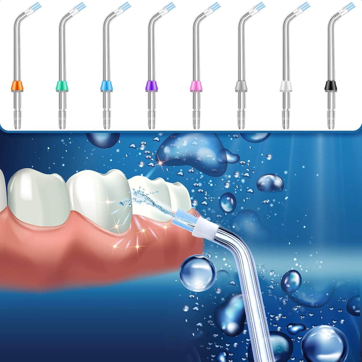 8 Puntas de Reemplazo Nuanchu para Flosser Dental de Agua