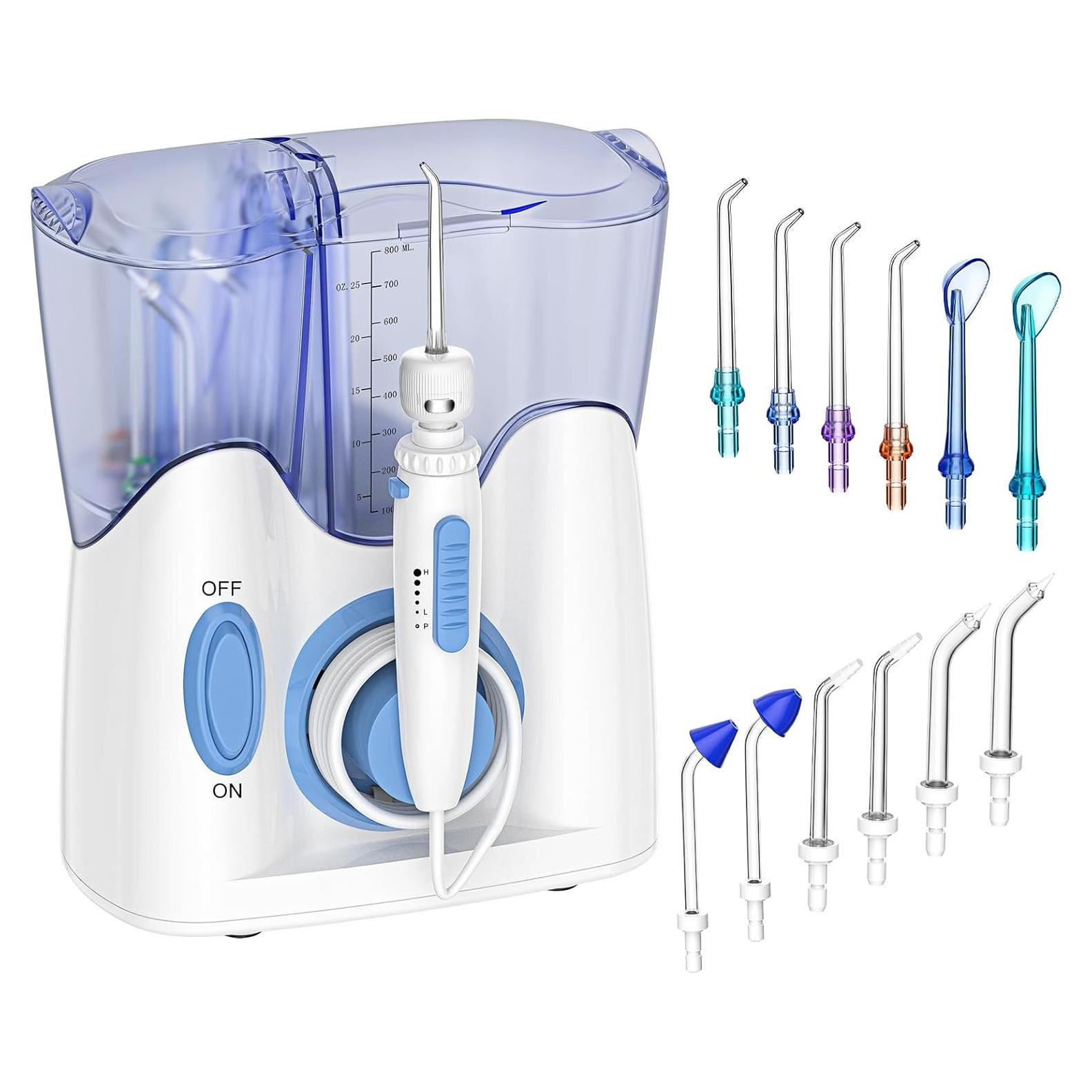 Irrigador Dental H2ofloss HF-9 800ml 13 Boquillas Blanco