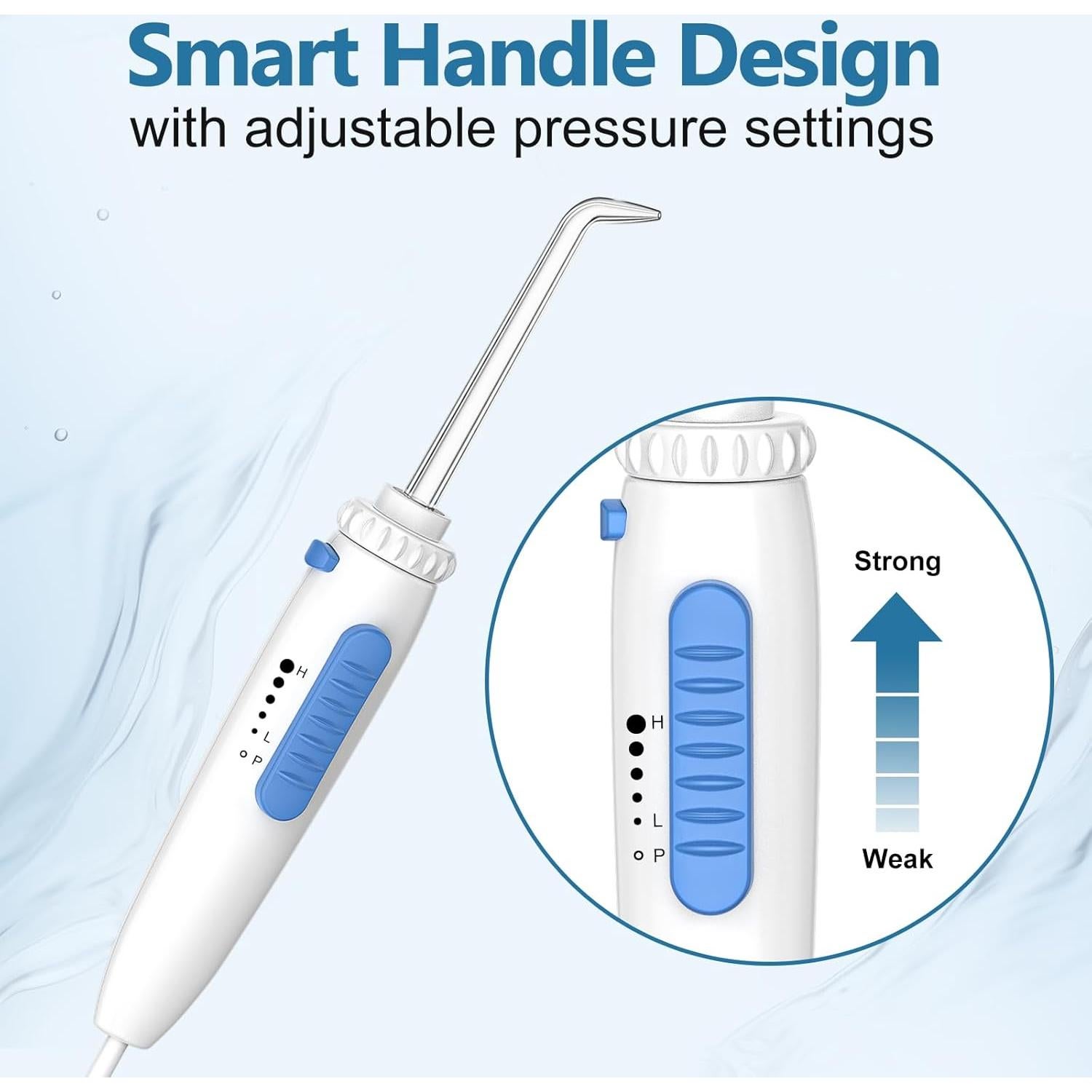 Irrigador Dental H2ofloss HF-9 800ml 13 Boquillas Blanco