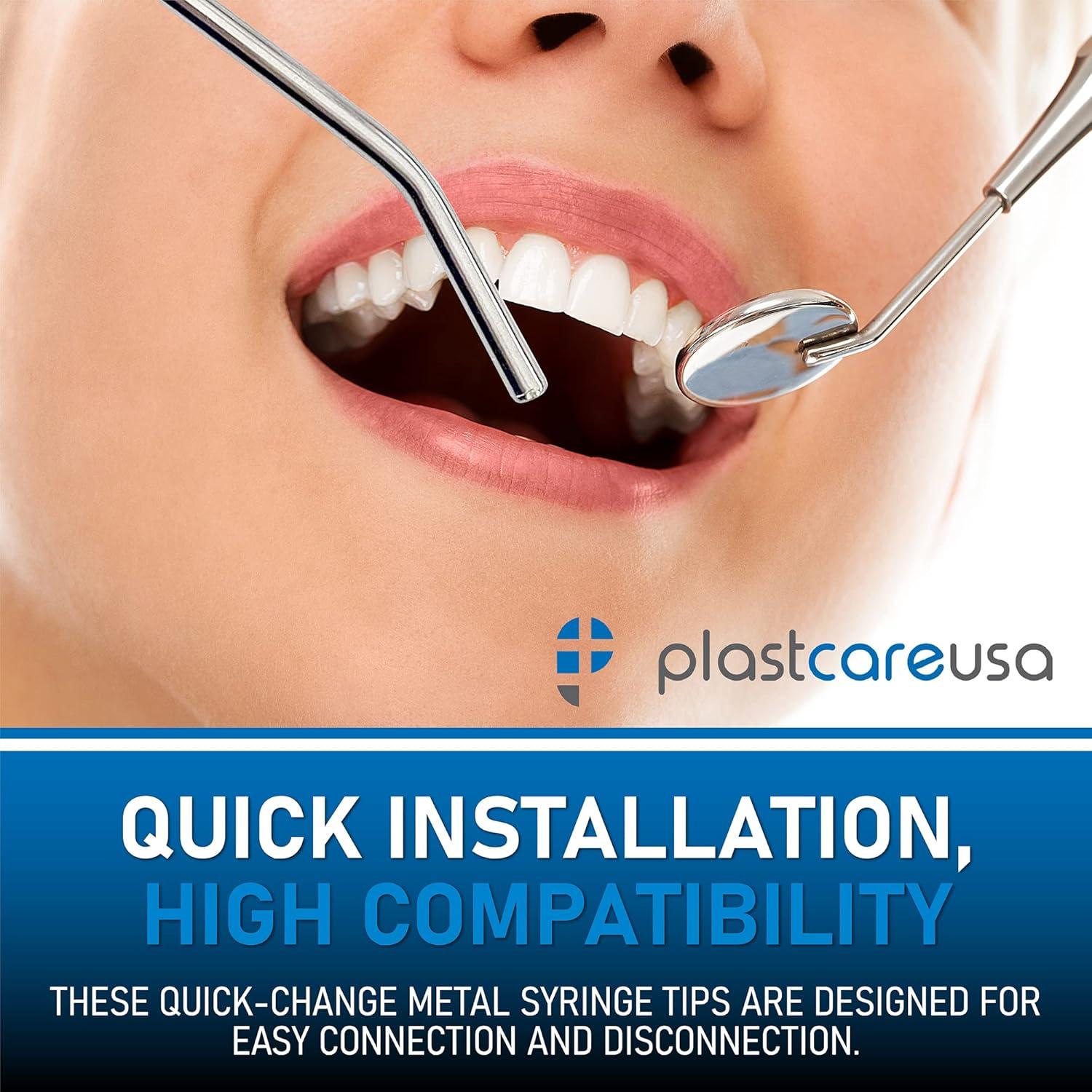 Puntas de Jeringa de Aire y Agua Metal PlastCare 25 Unidades