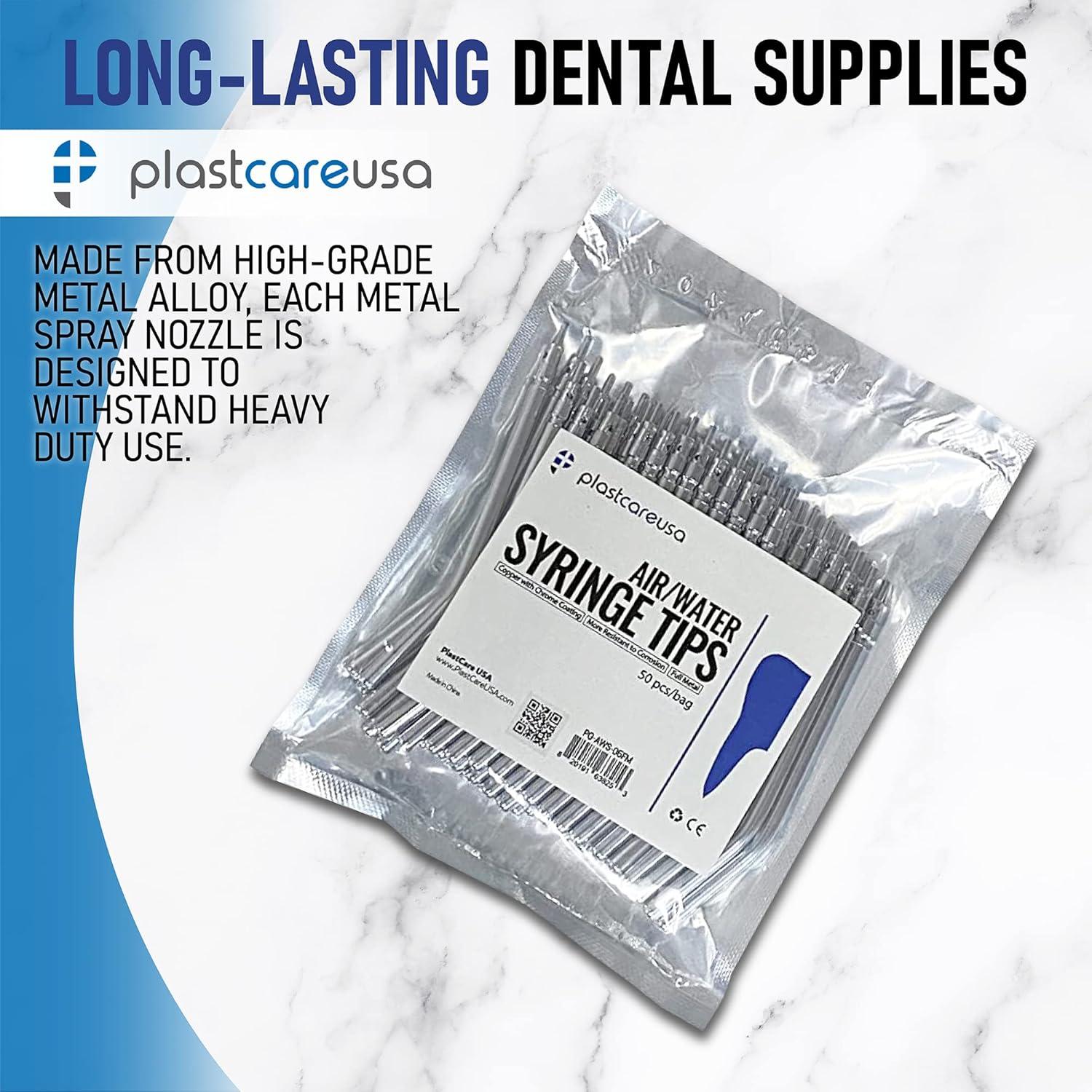 Puntas de Jeringa de Aire y Agua Metal PlastCare 25 Unidades