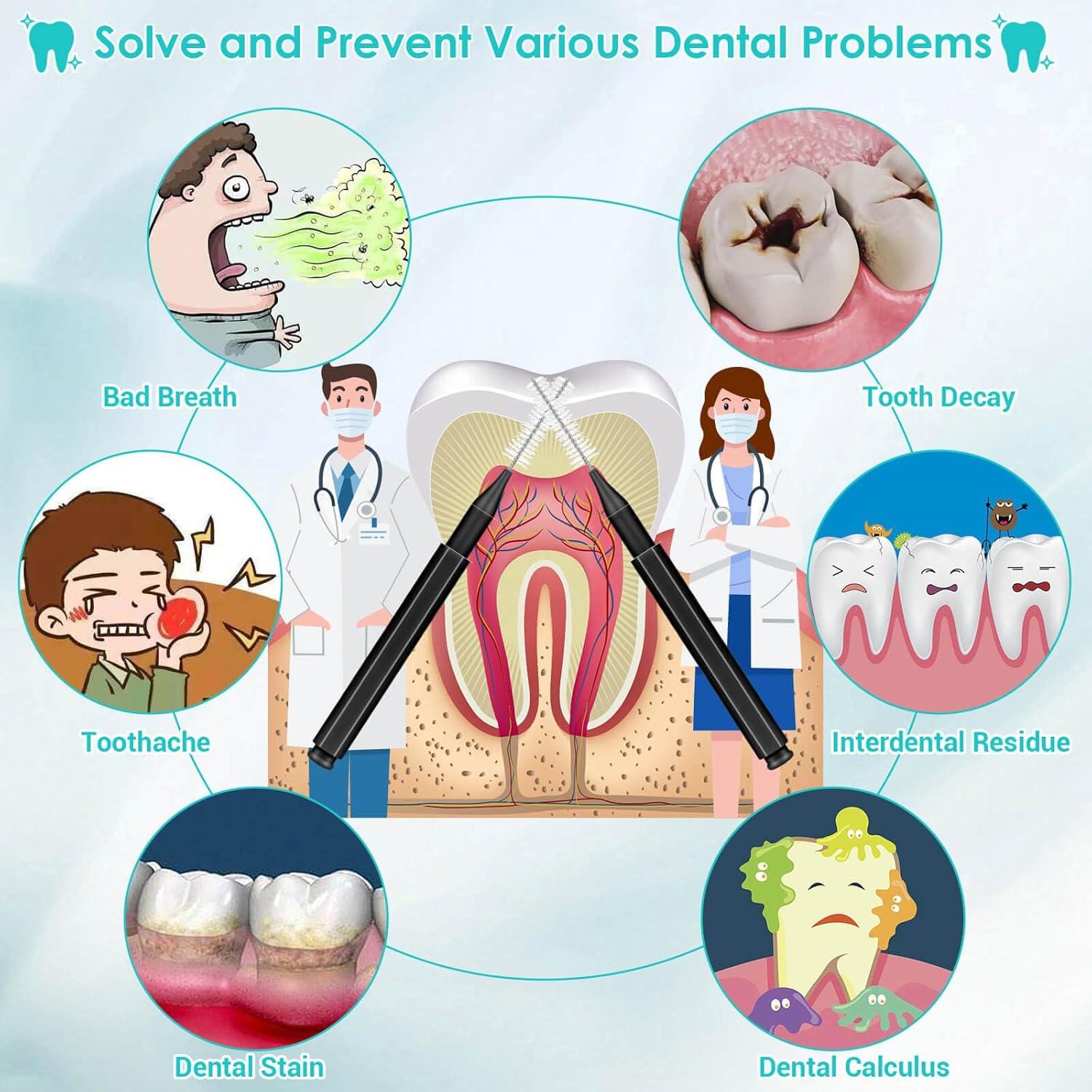 Lezmarket 300 Cepillos Interdentales para Brackets Negros