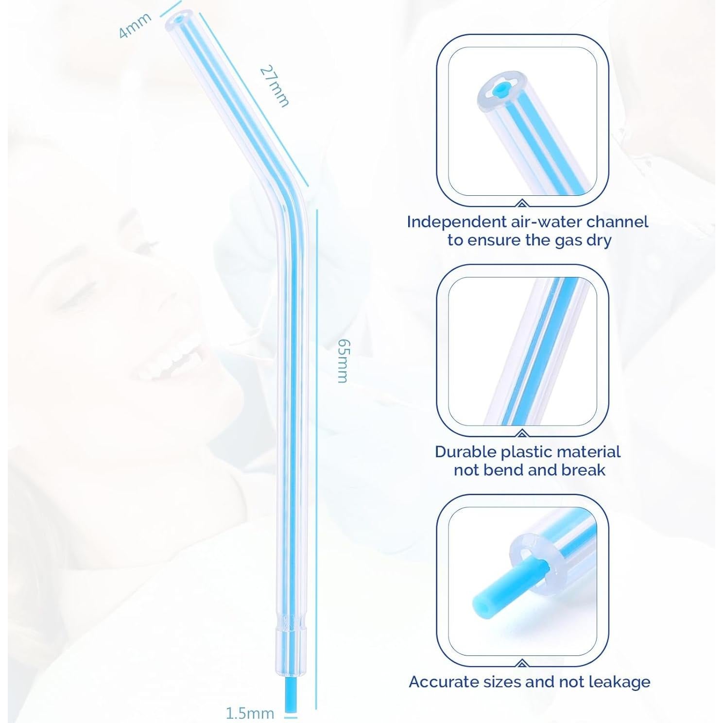 Puntas de Jeringa Dental JMU 1000pcs Desechables para Limpieza Oral