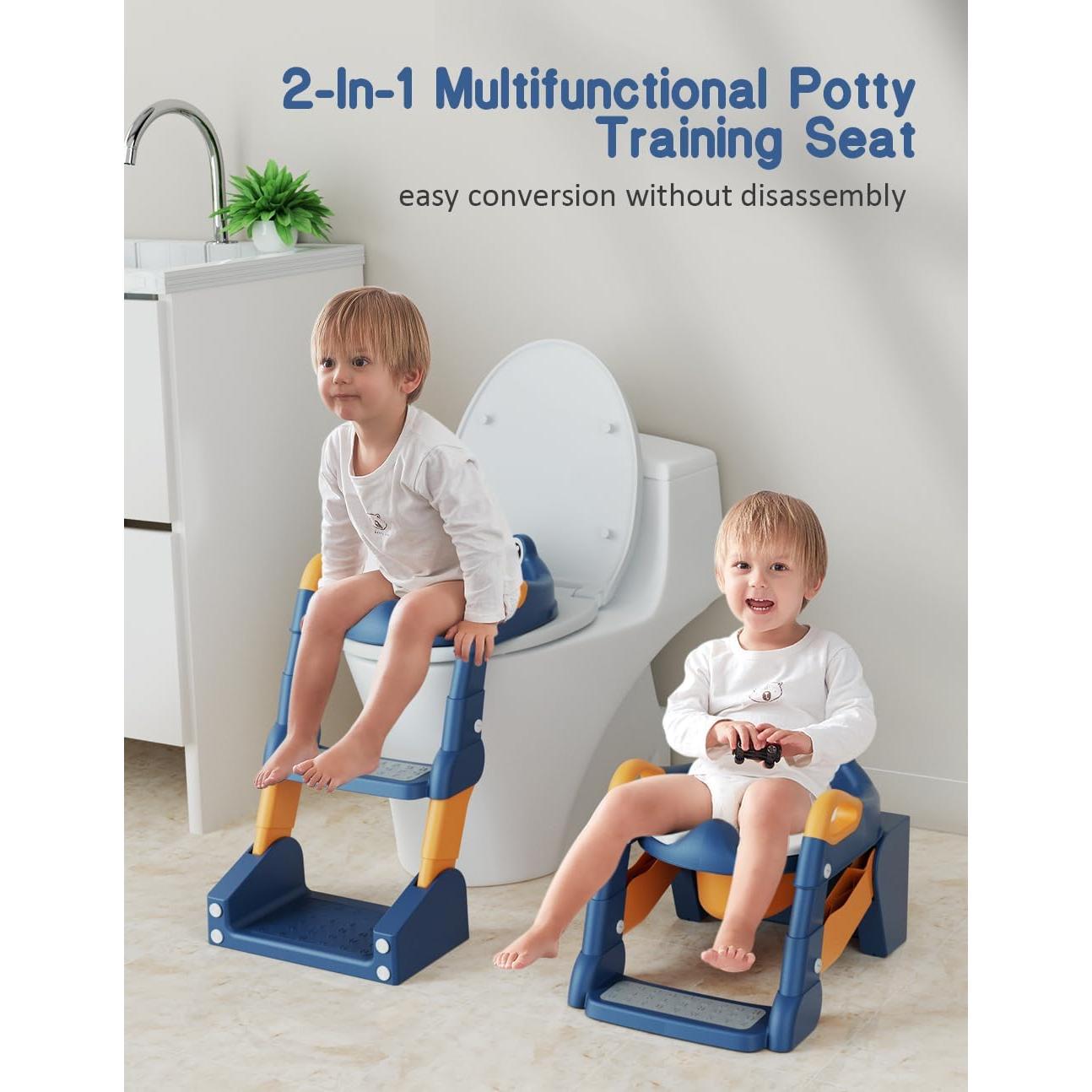 Asiento de Entrenamiento para Baño ROUTTOON Azul 2 en 1