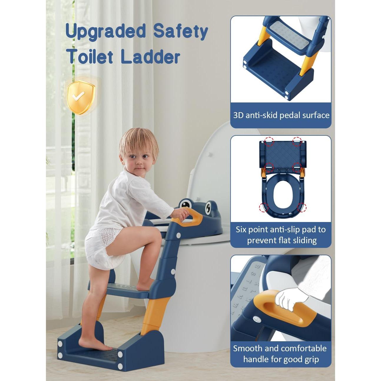 Asiento de Entrenamiento para Baño ROUTTOON Azul 2 en 1