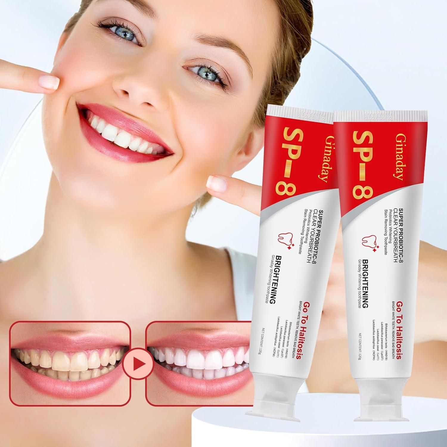 Pasta de Dientes Blanqueadora Probiotica SP-8 120g - Identicalven