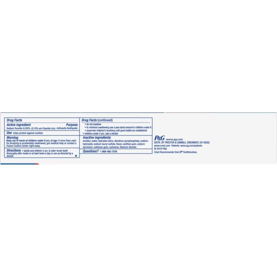 Pasta de Dientes Crest Blanqueadora Menta 4 x 235 g