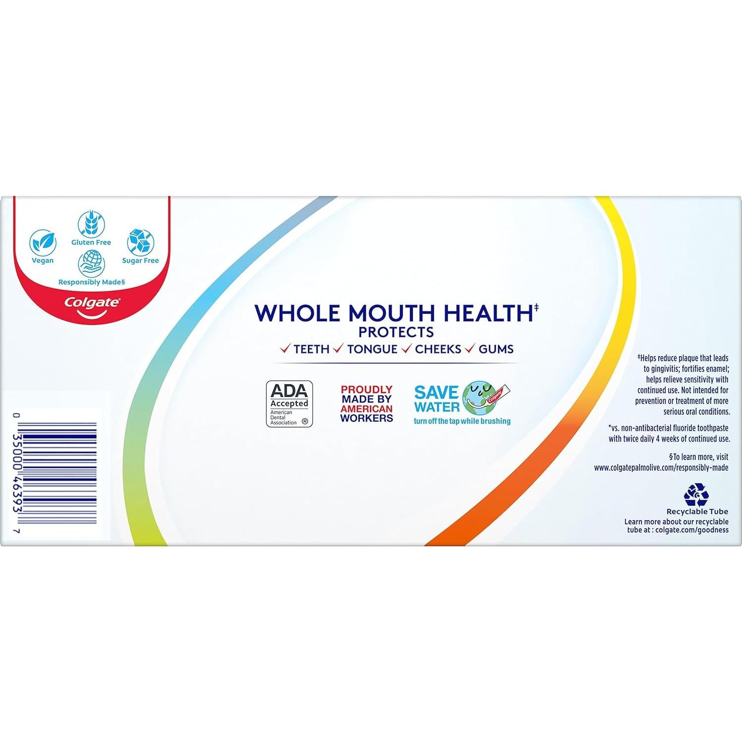 Gel Blanqueador de Pasta de Dientes Colgate Total Menta 272g