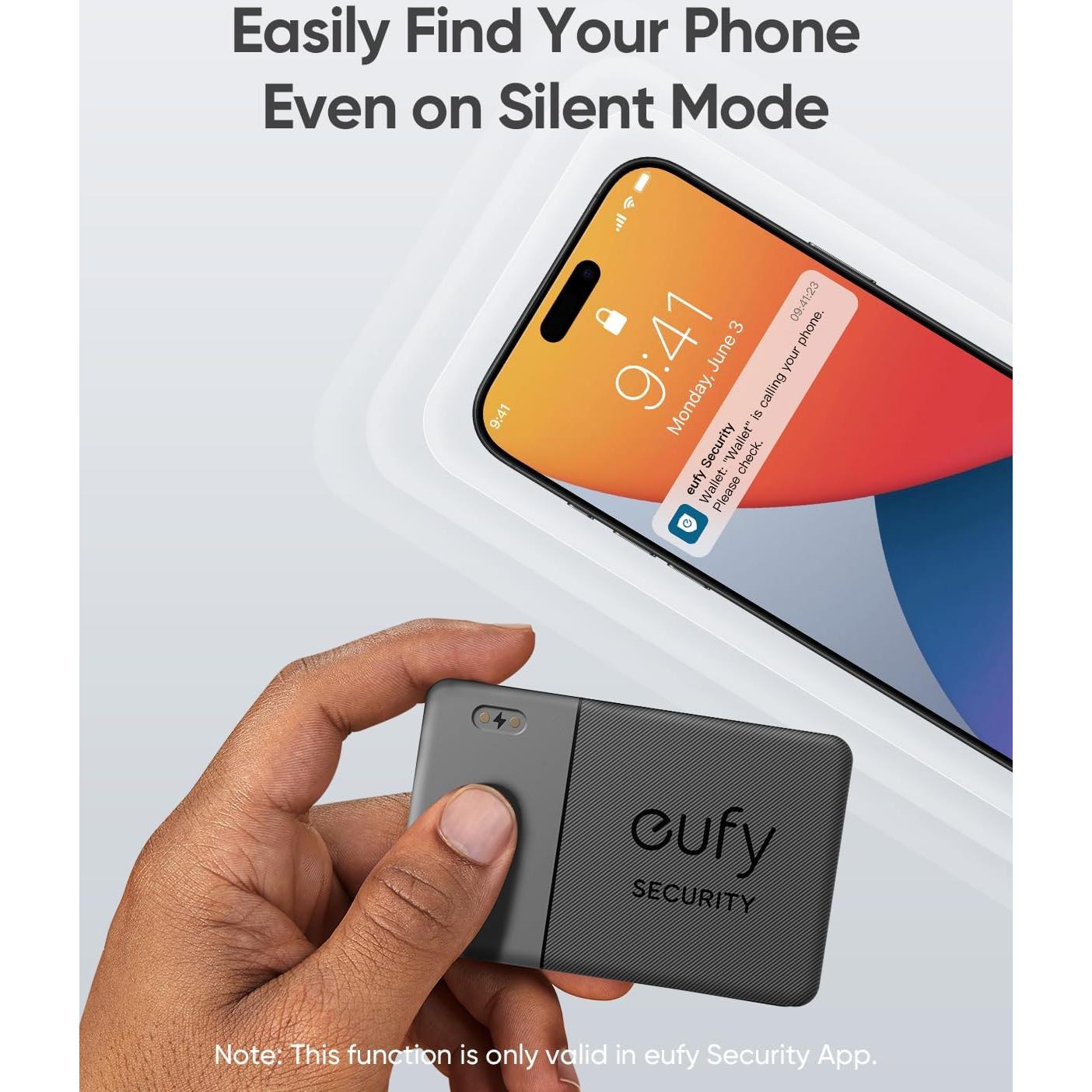 Rastreador Bluetooth Eufy SmartTrack Card E30 Negro