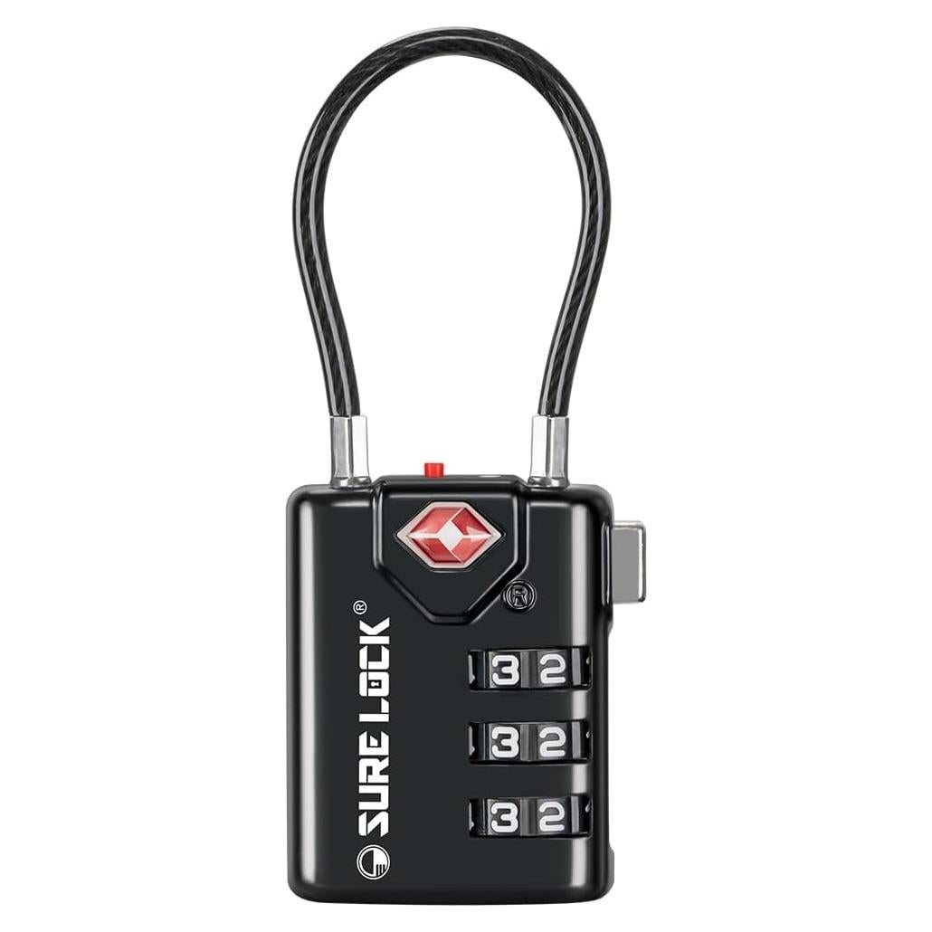 Candado de Combinación Sure Lock TSA 21105P Negro 1 Paquete