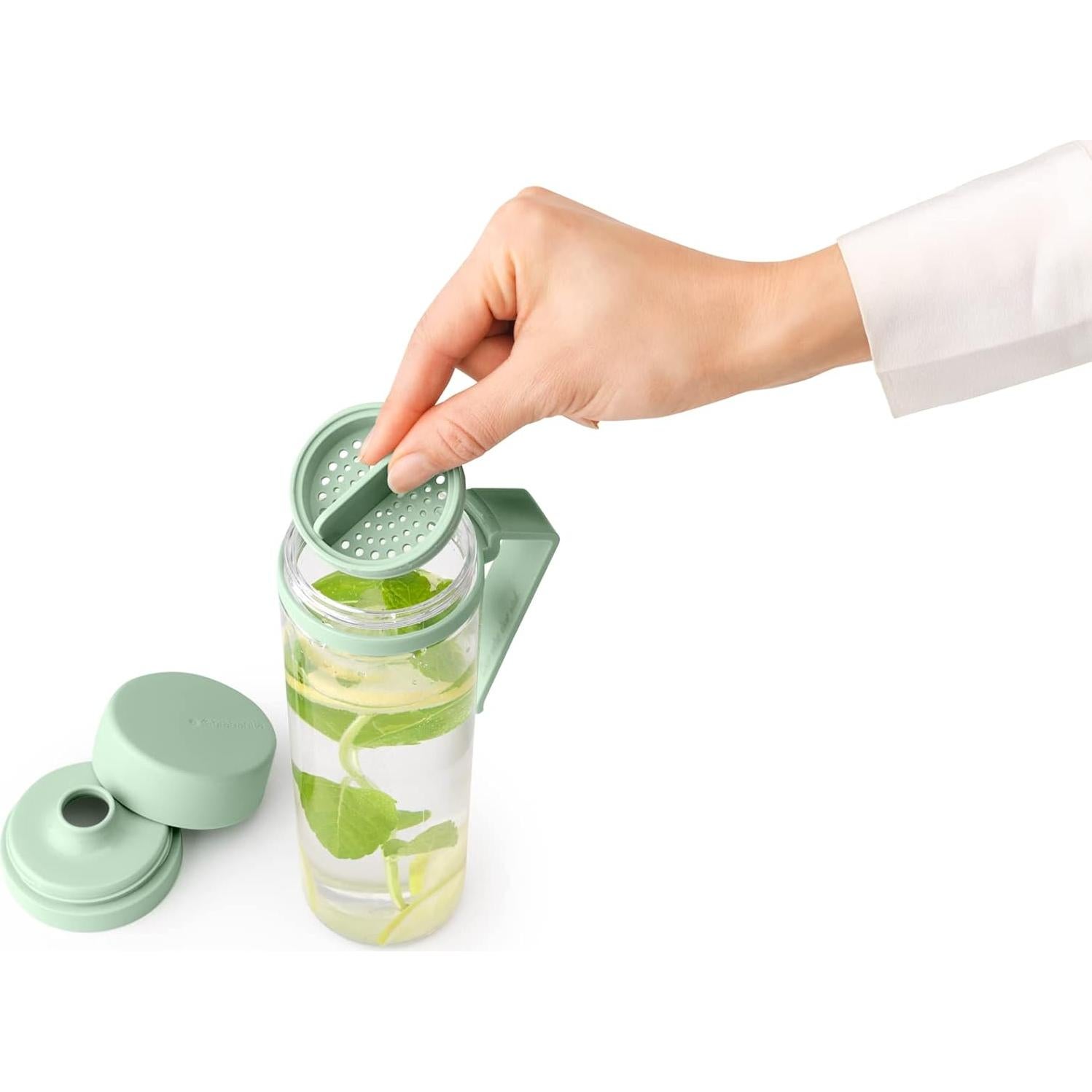 Botella de Agua Brabantia Make & Take 500 ml Verde Jade con Filtro