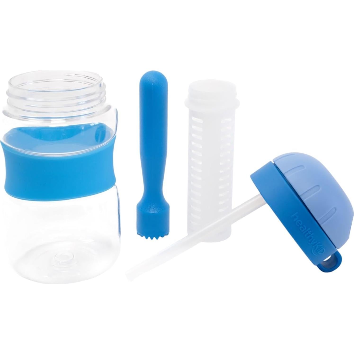 Botella de Agua Infusora de Frutas Niños 300ml Azul Tritan