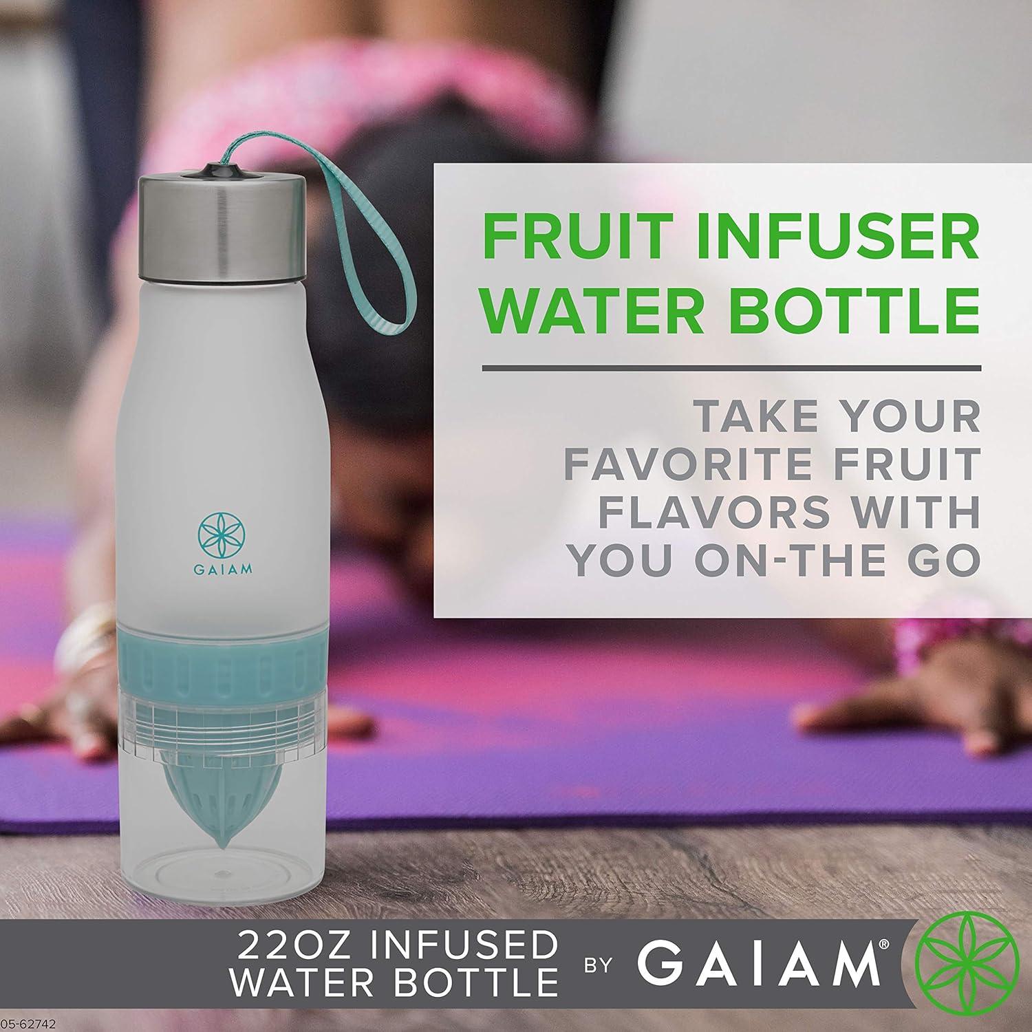 Botella de Agua con Infusor de Frutas Gaiam 0.65L Libre de BPA