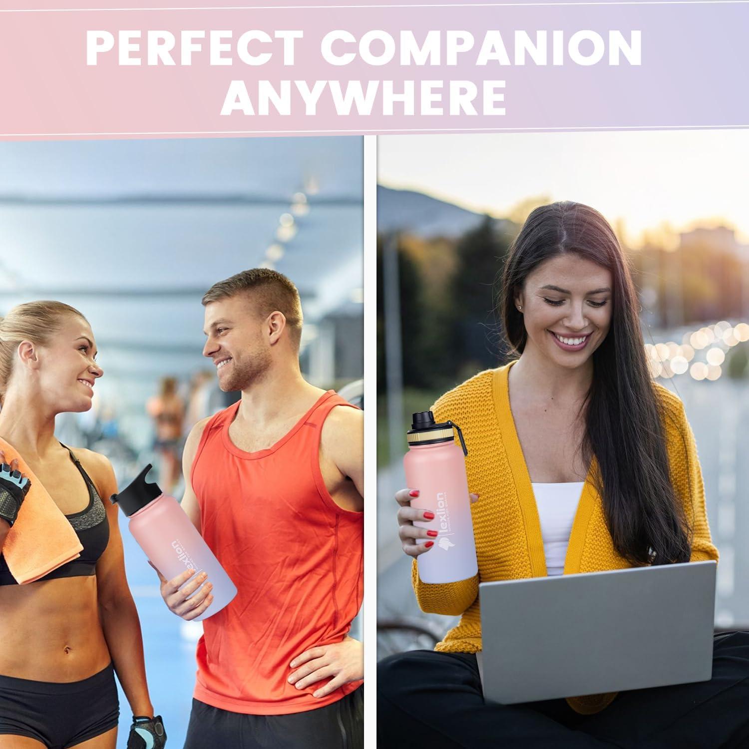 Botella de Agua Lexlion 32 Oz Acero Inoxidable Infusor