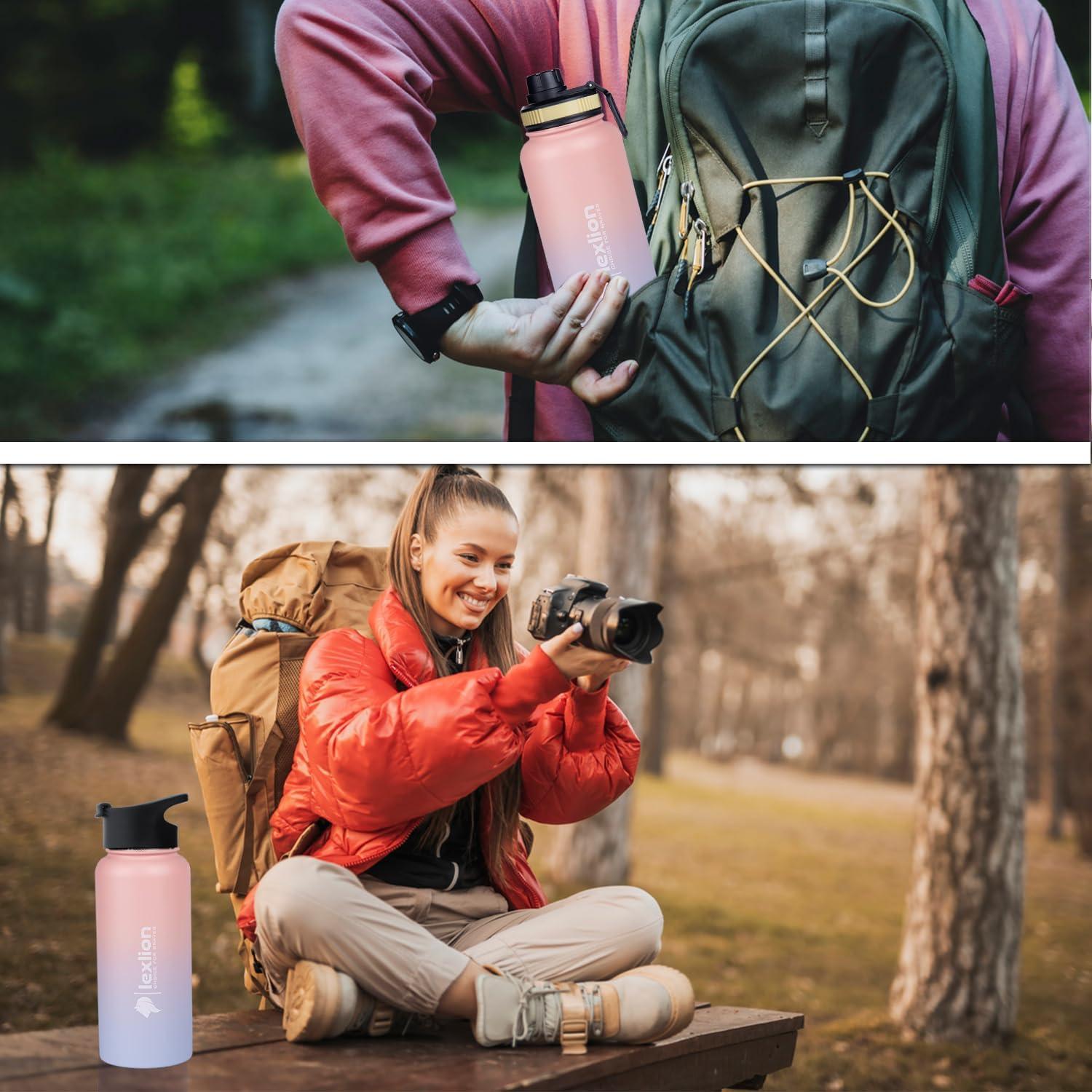 Botella de Agua Lexlion 32 Oz Acero Inoxidable Infusor