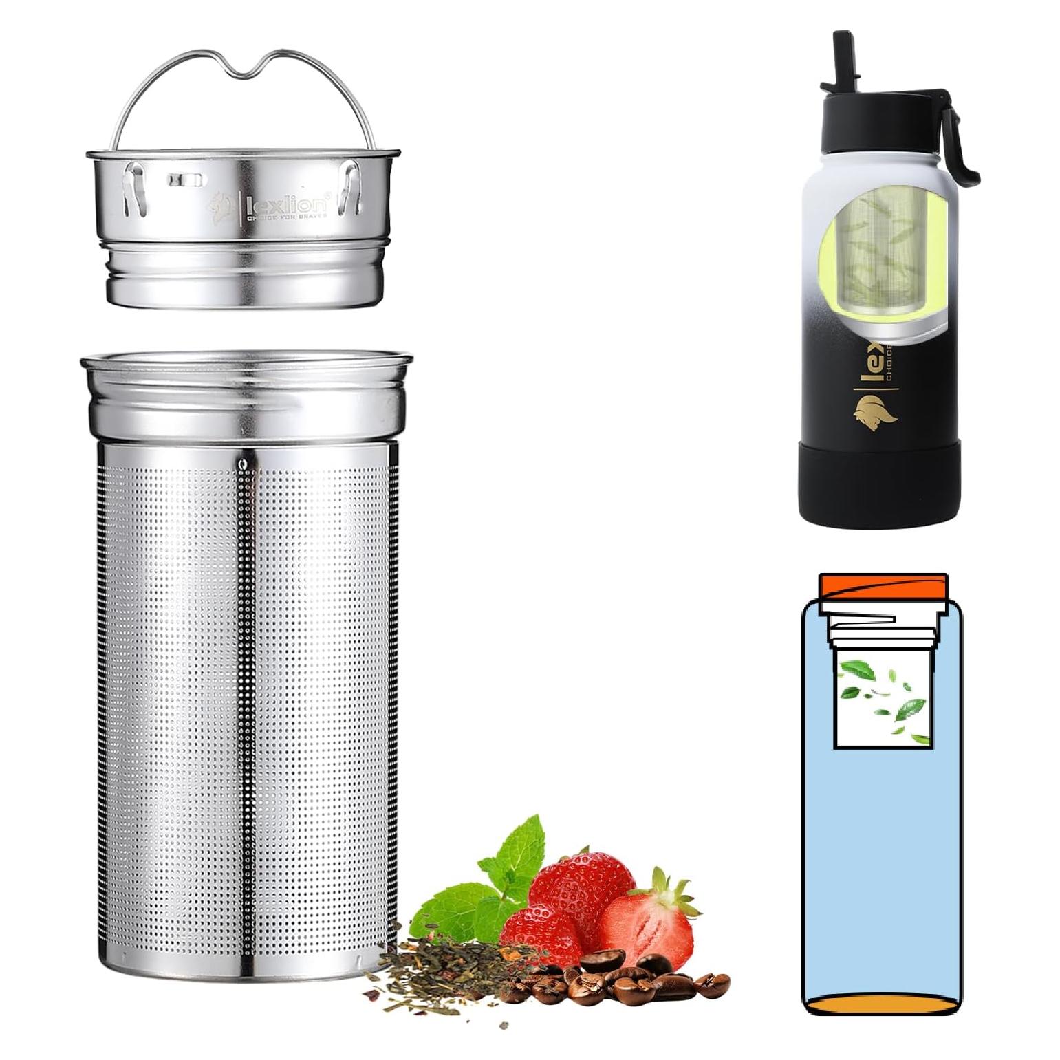 Infusor de Té de Acero Inoxidable Lexlion - Reutilizable y Portátil