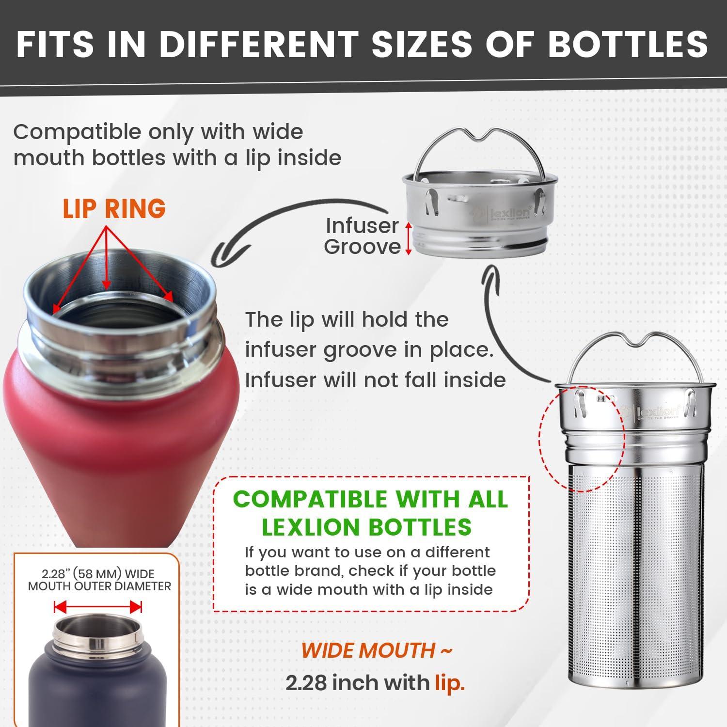 Infusor de Té de Acero Inoxidable Lexlion - Reutilizable y Portátil