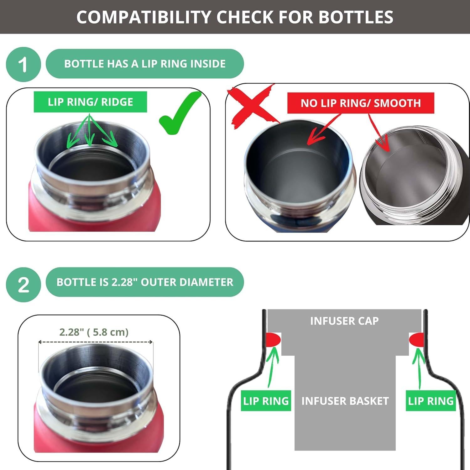Infusor de Té de Acero Inoxidable Lexlion - Reutilizable y Portátil