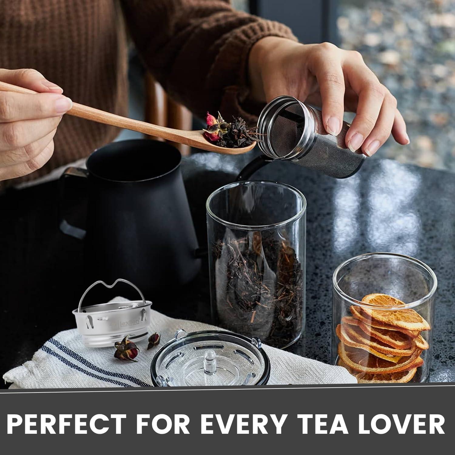 Infusor de Té de Acero Inoxidable Lexlion - Reutilizable y Portátil