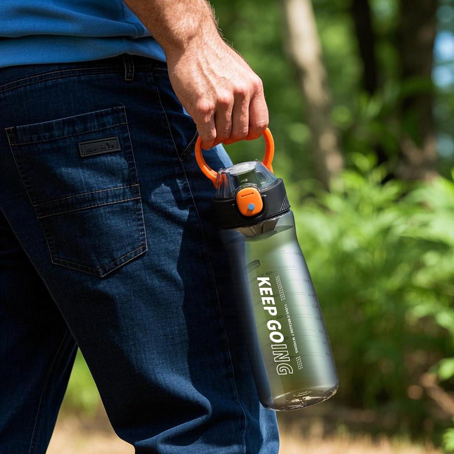 Botella de Agua Deportiva Lizhluzh 800ml a Prueba de Fugas