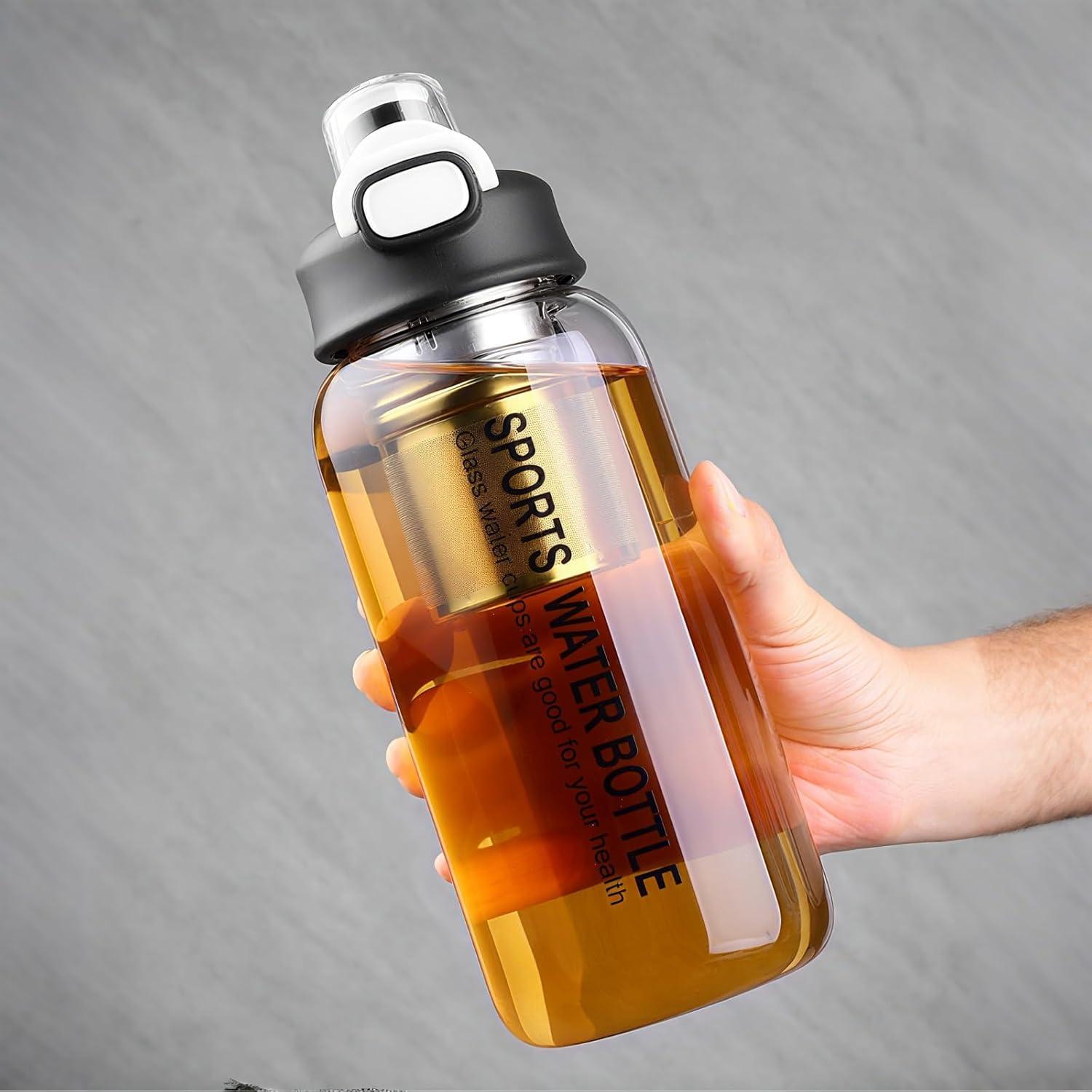 Botella Infusora de Té HOYUANSU 1500ML Vidrio Borosilicatado