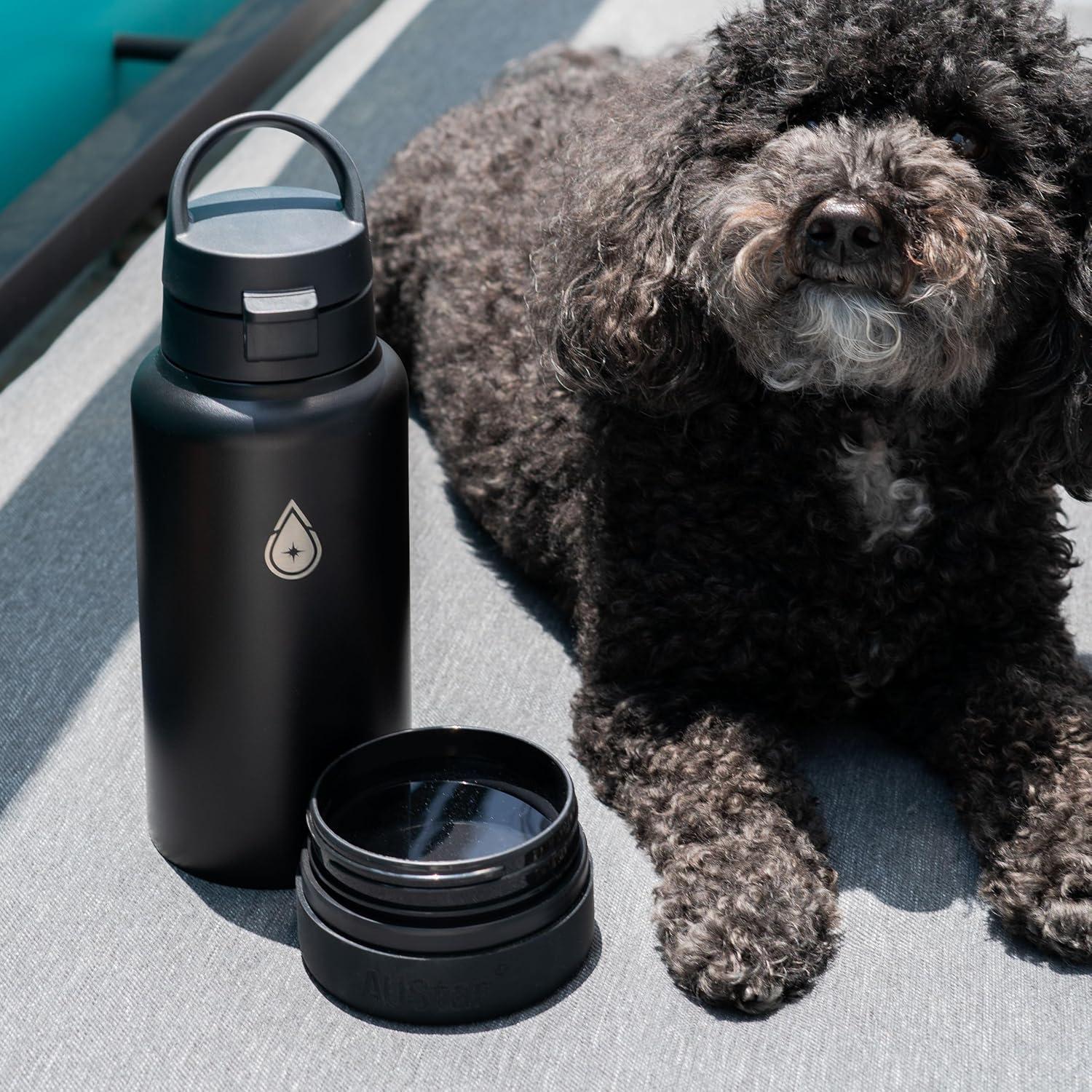 Botella de Agua Deportiva AUStar 769ml Aislada con Tapa Múltiple