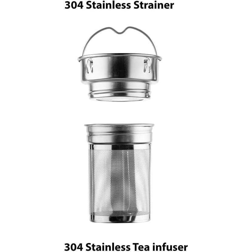 Botella de Agua de Vidrio Airdd 32oz con Infusor de Té