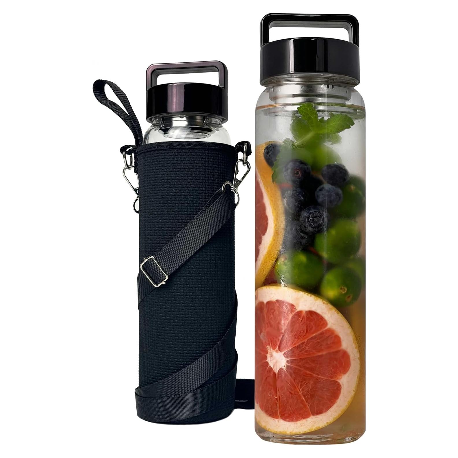 Botella de Agua de Vidrio 0.95L Aecotea con Infusor