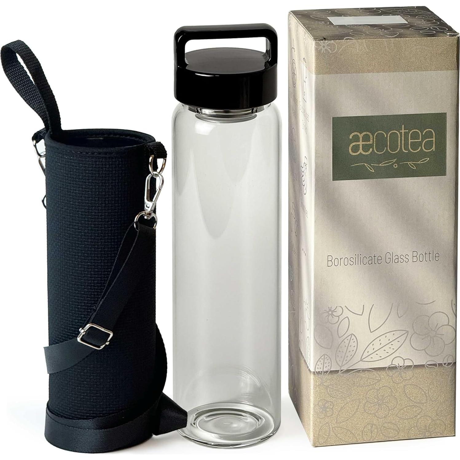 Botella de Agua de Vidrio 0.95L Aecotea con Infusor