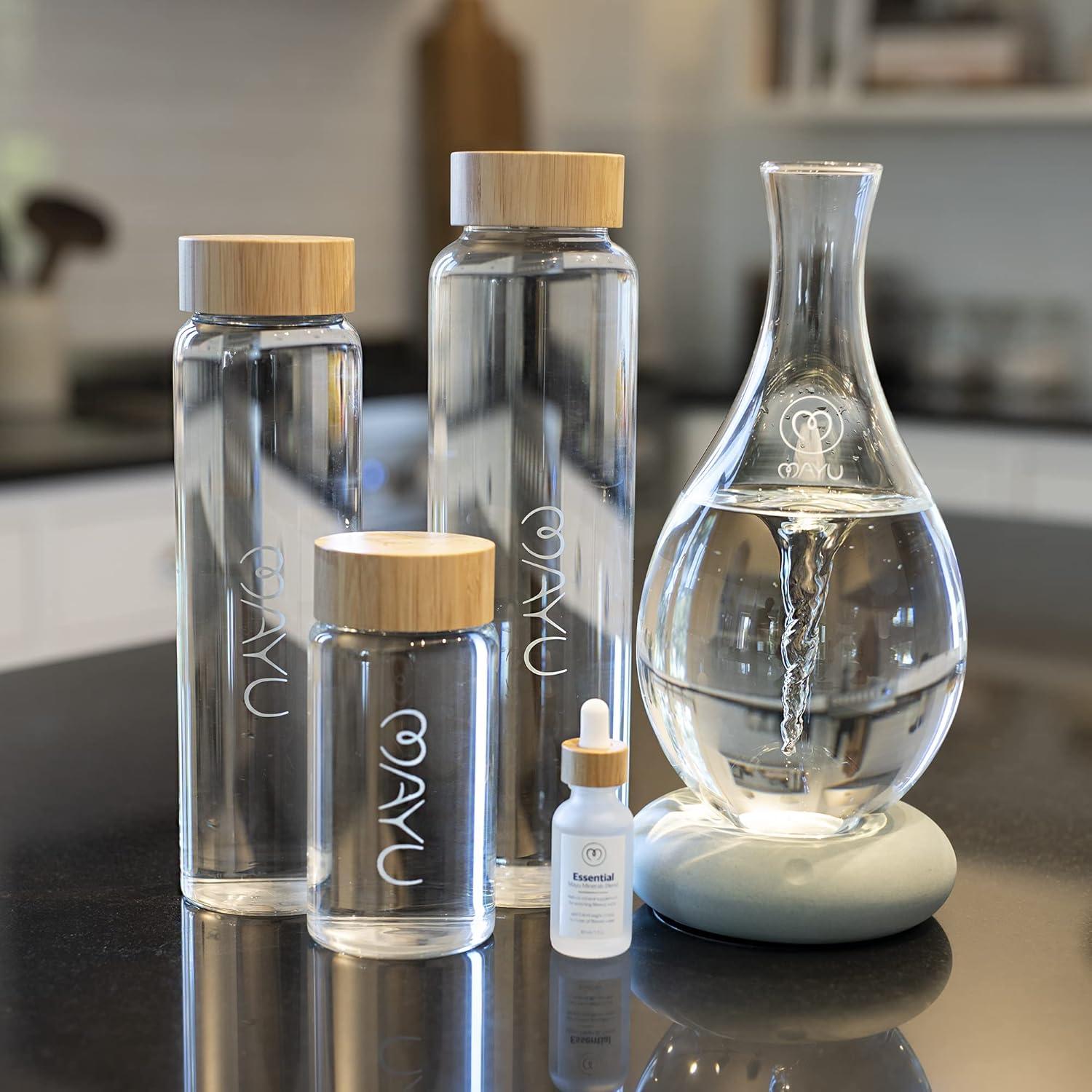 Botella de Agua de Vidrio Mayu 1.5L con Tapa de Bambú