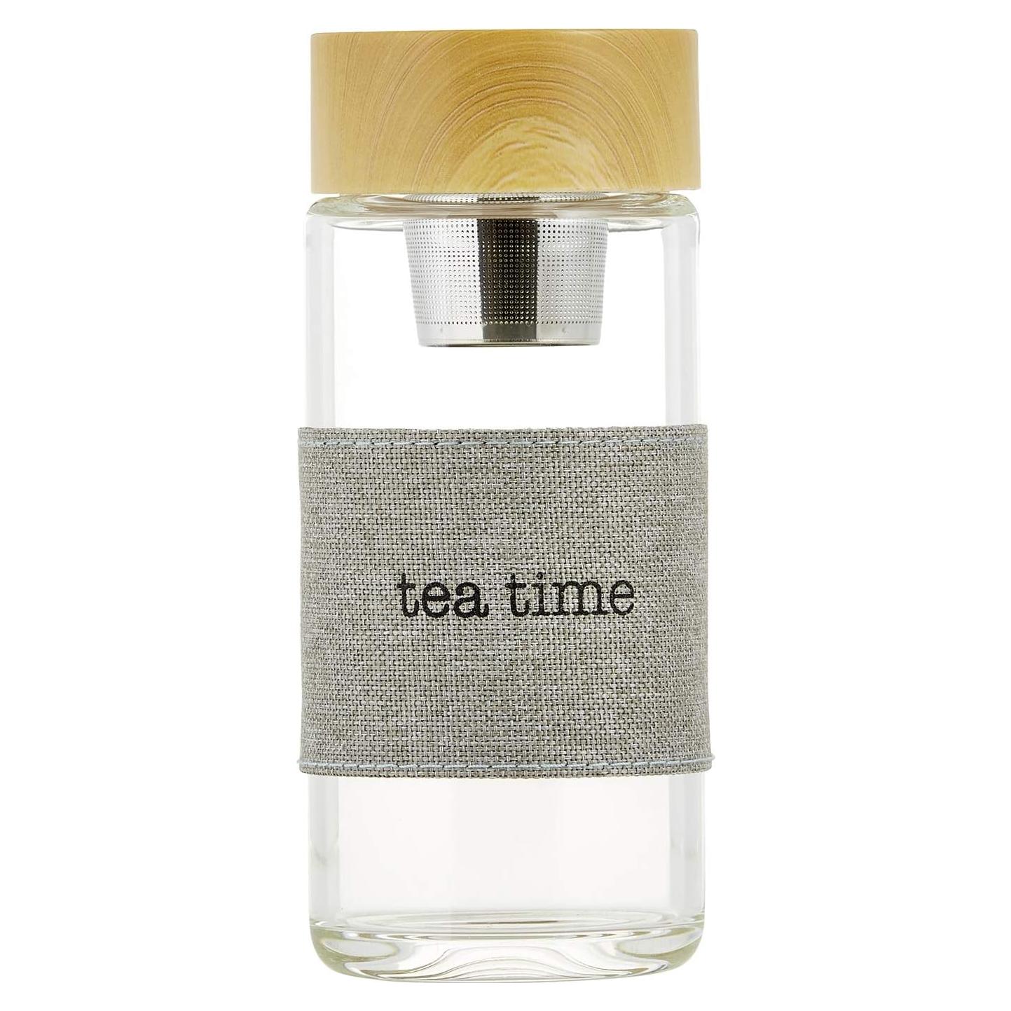 Botella de Agua de Vidrio SIPS con Infusor de Té 355 ml