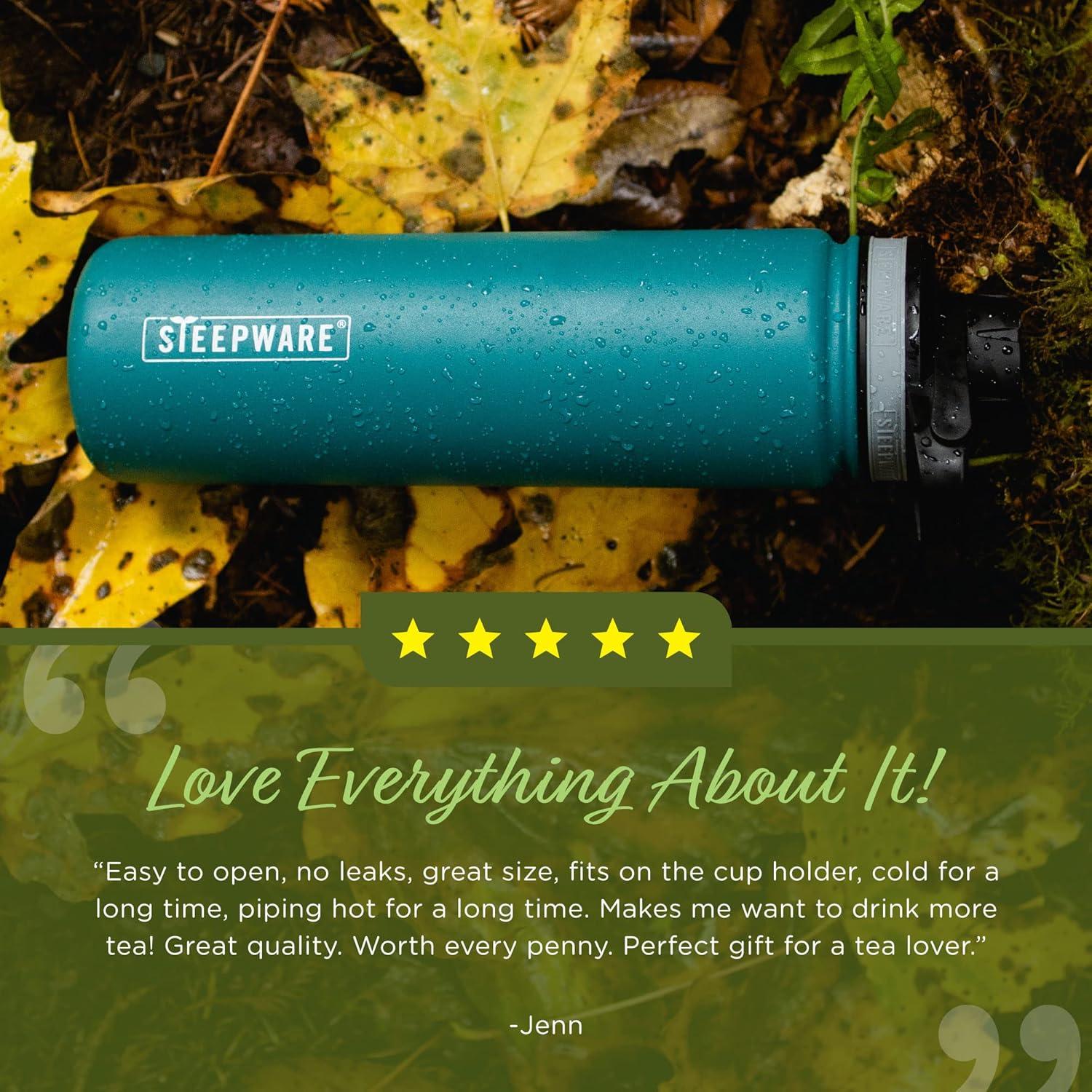 Tazón de Té Aislado The Tea Spot 22oz Rosa con Infusor