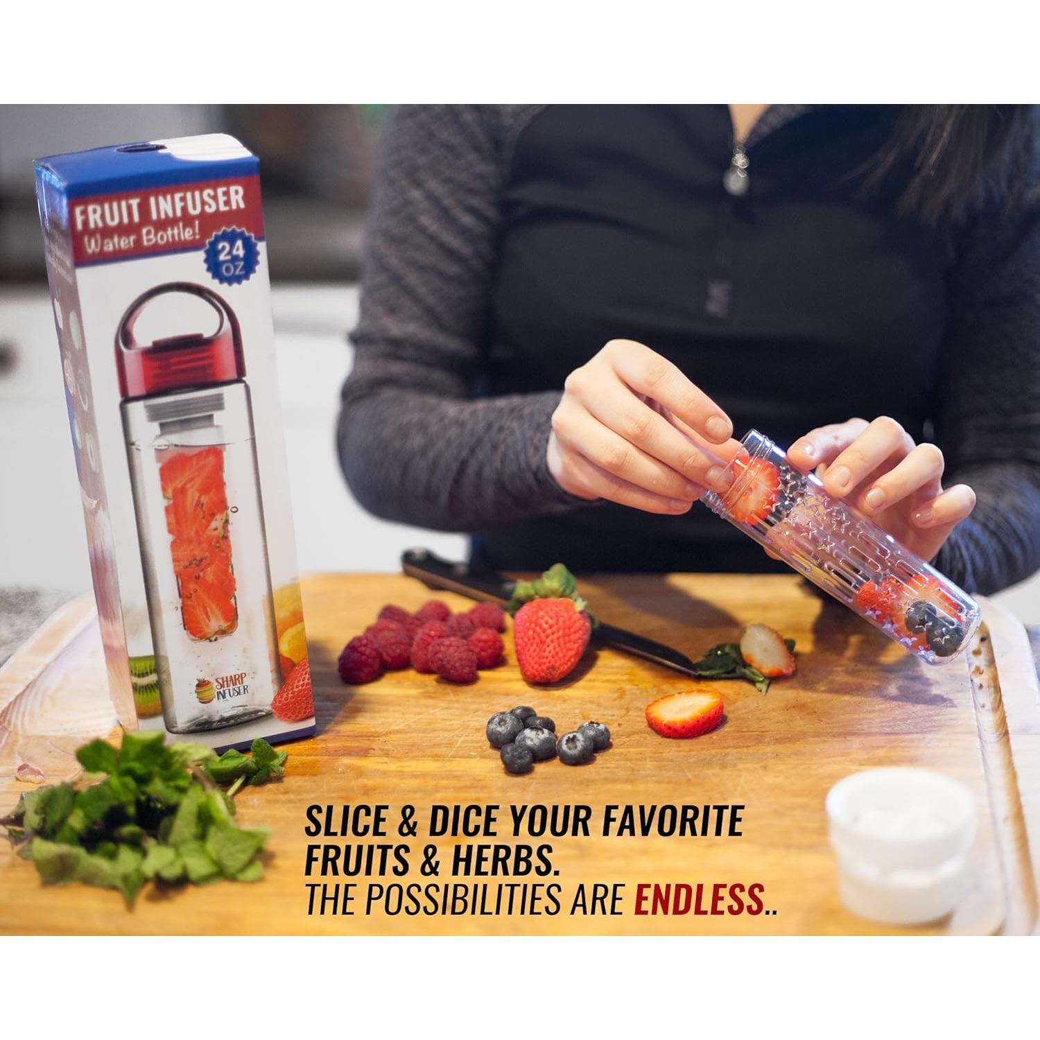 Botella de Agua con Infusor VIVALIFER 24 oz - Libre de BPA