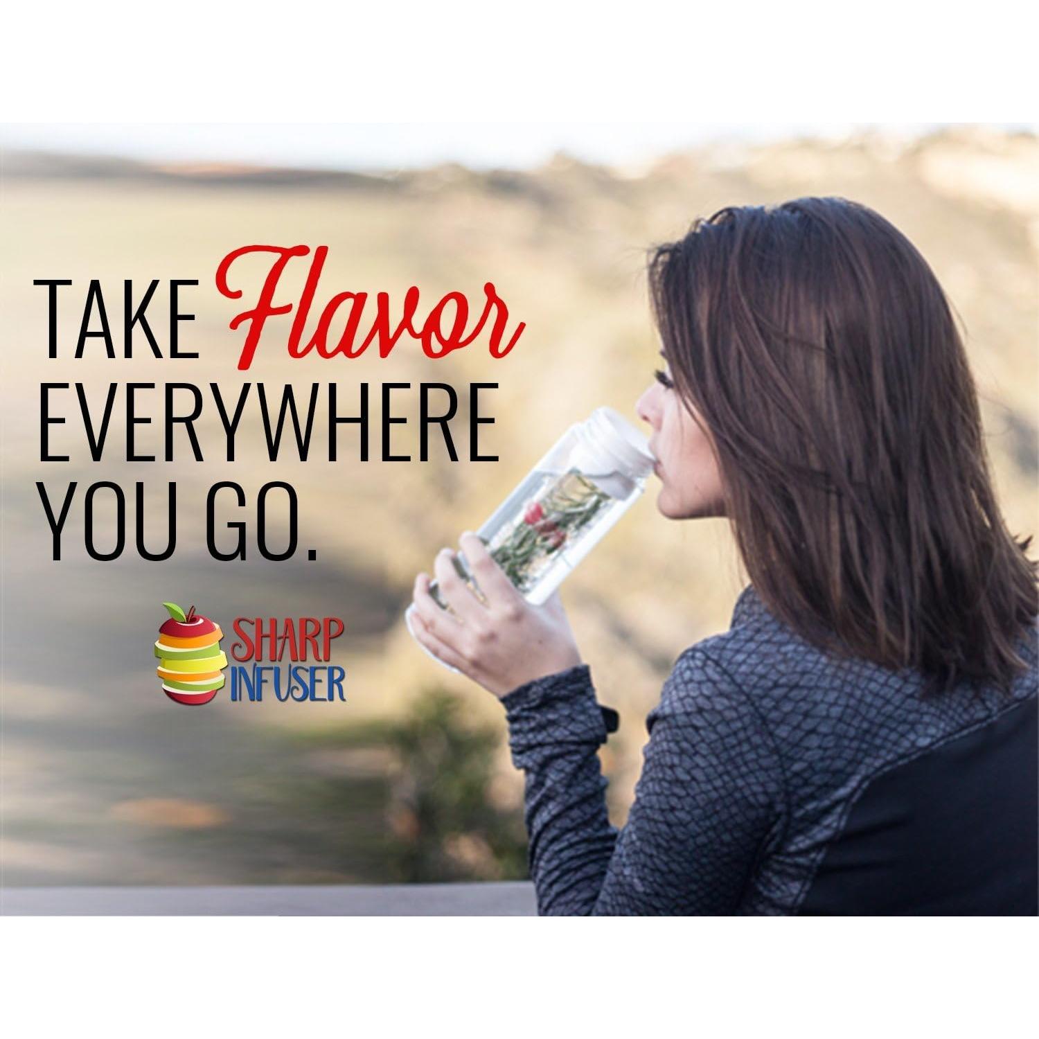 Botella de Agua con Infusor VIVALIFER 24 oz - Libre de BPA