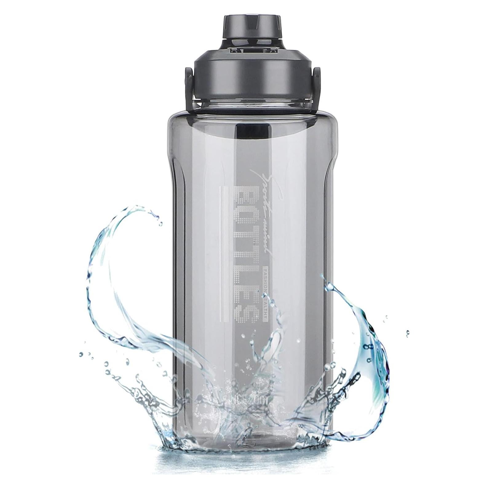 Botella de Agua Olerd 2L a Prueba de Fugas con Asa - Gris