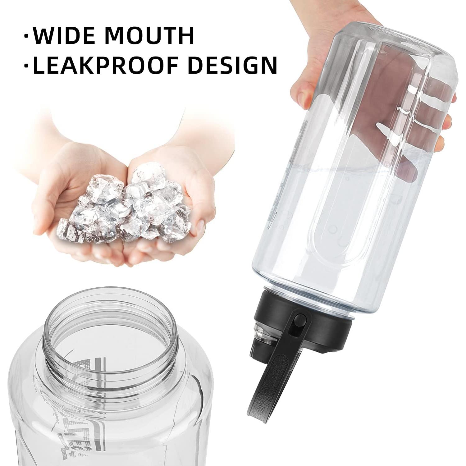 Botella de Agua Olerd 2L a Prueba de Fugas con Asa - Gris