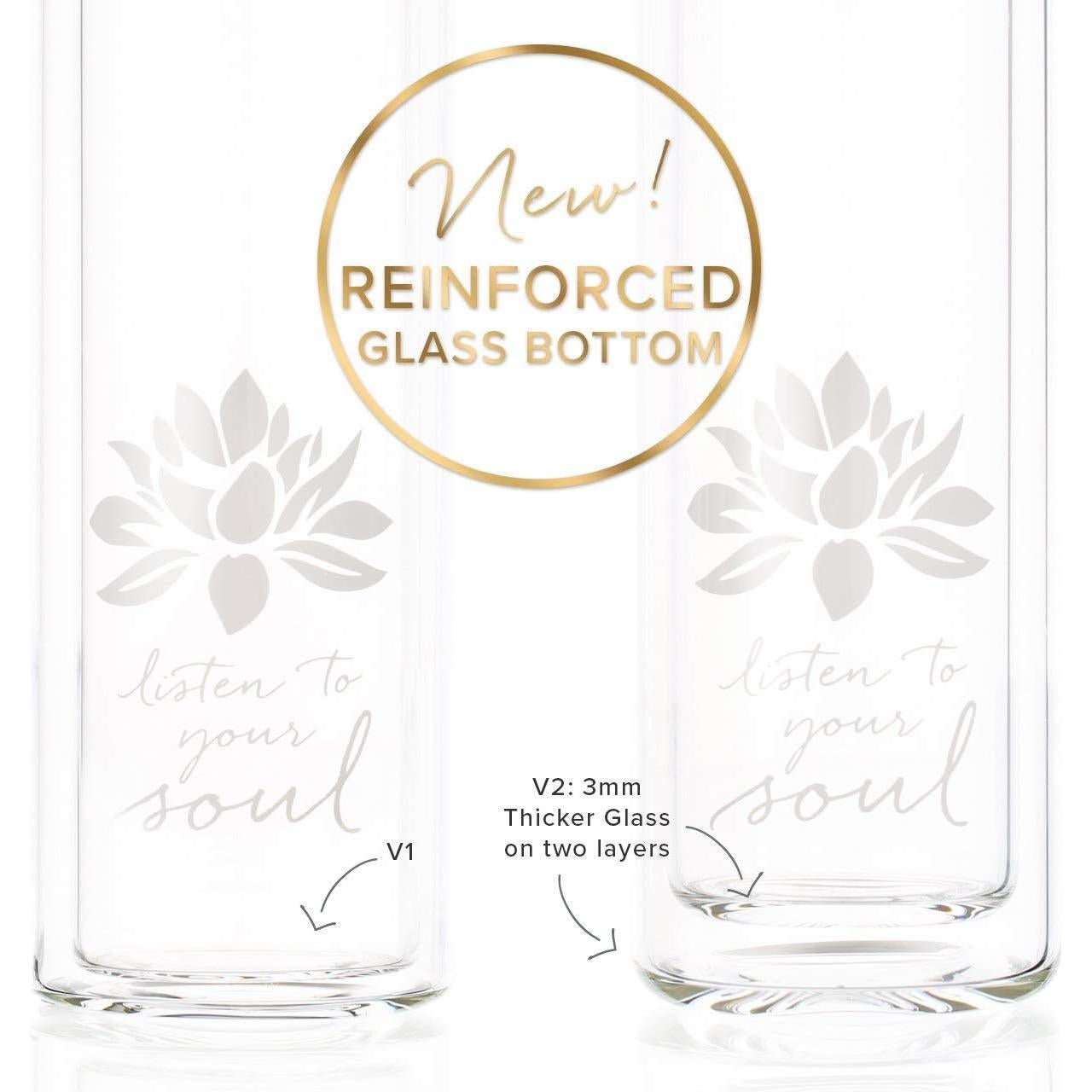 Vaso de Té Loto Sagrado Amor 443ml con Infusor y Colador