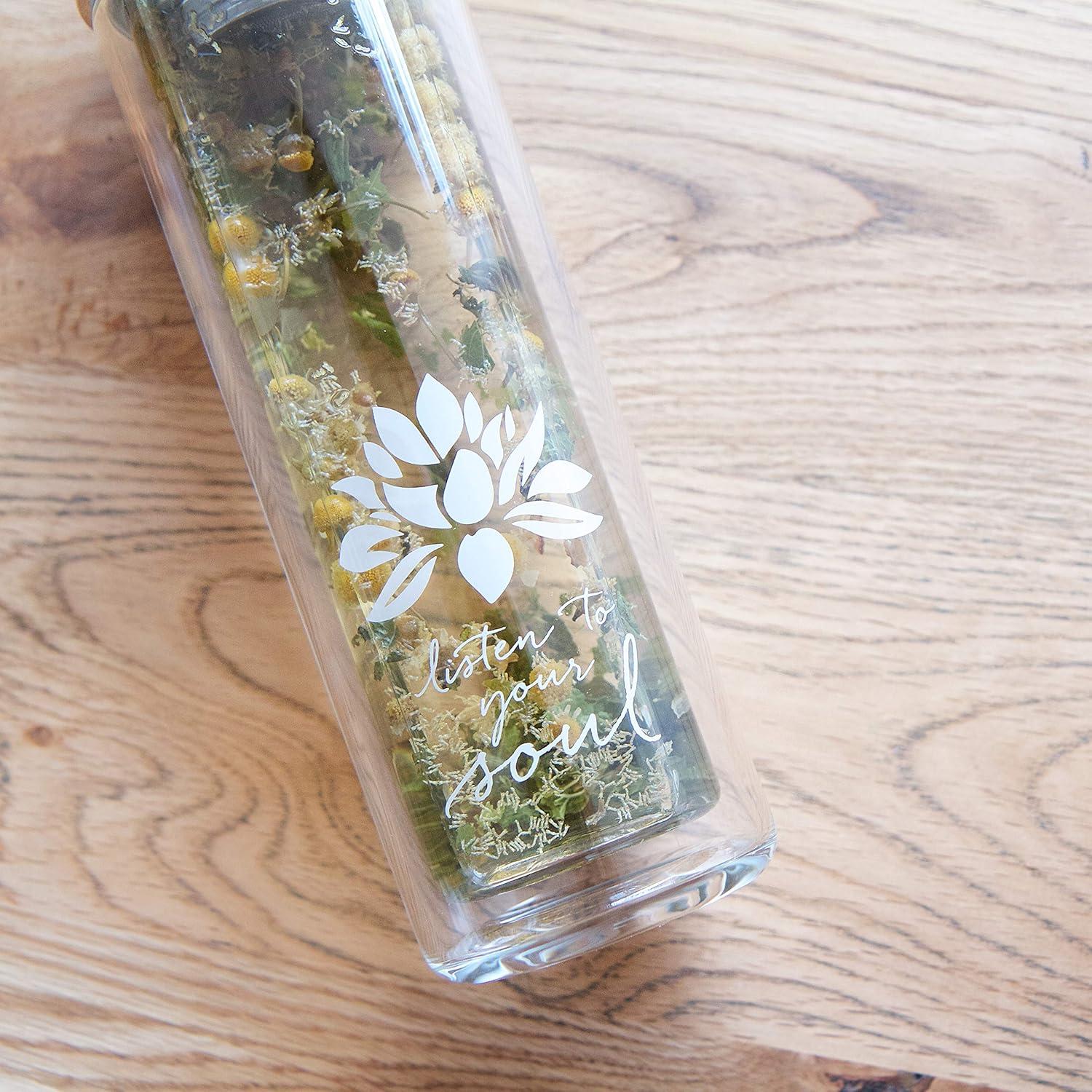 Vaso de Té Loto Sagrado Amor 443ml con Infusor y Colador