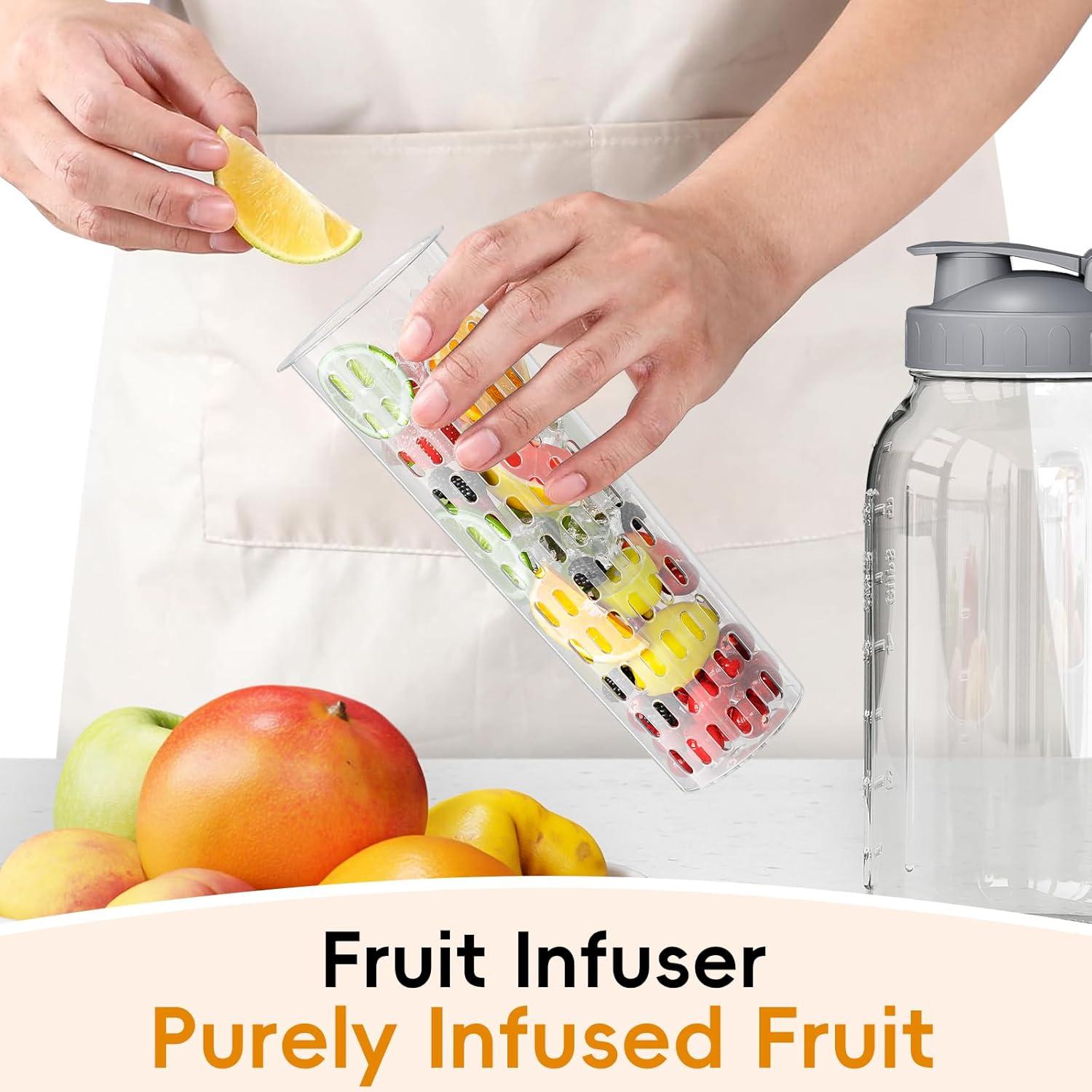Jarra de Vidrio 1.81L OneDream con Infusor de Frutas y Tapa Hermética