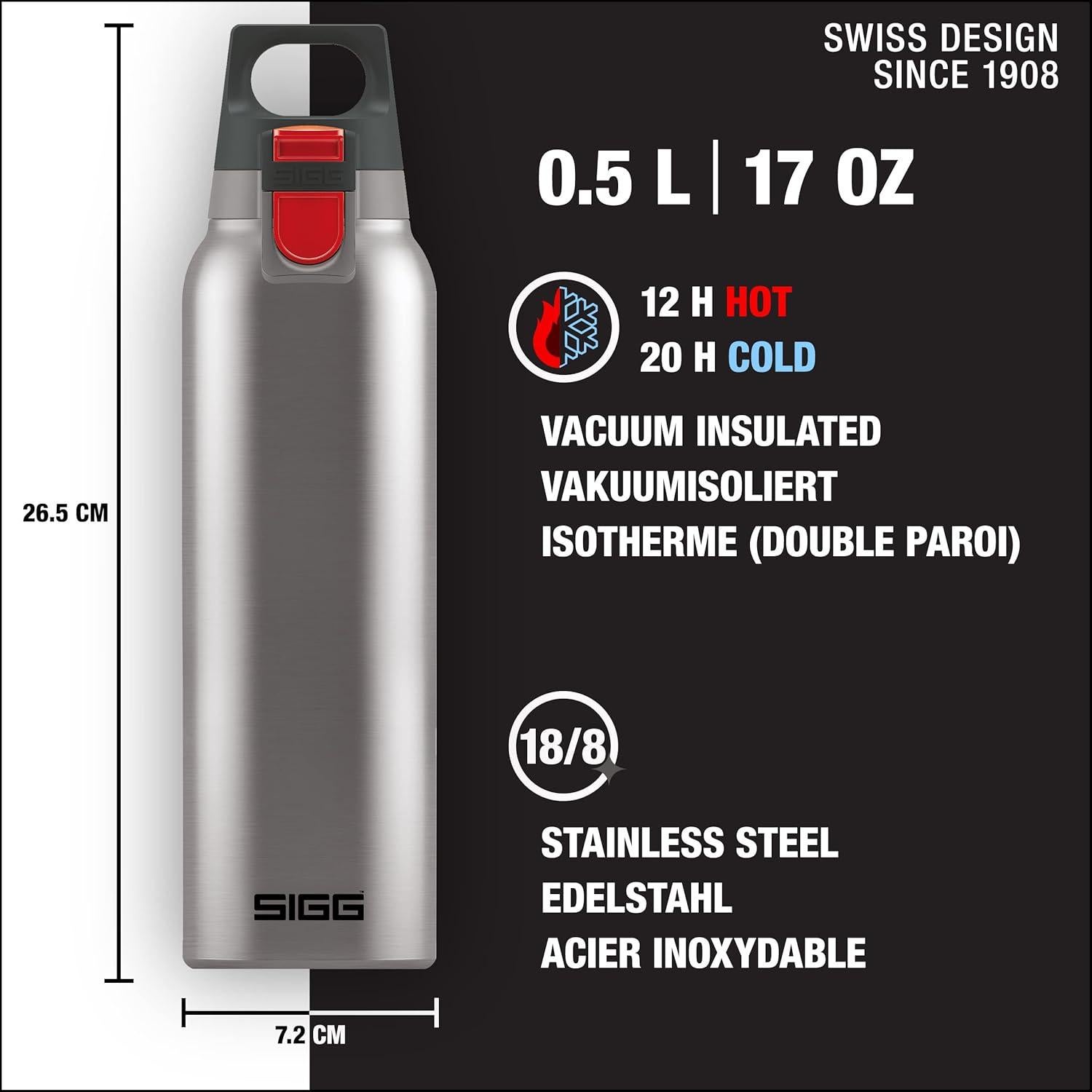 Termo Botella Aislada SIGG H&C UNO 0.5L Acero Inoxidable