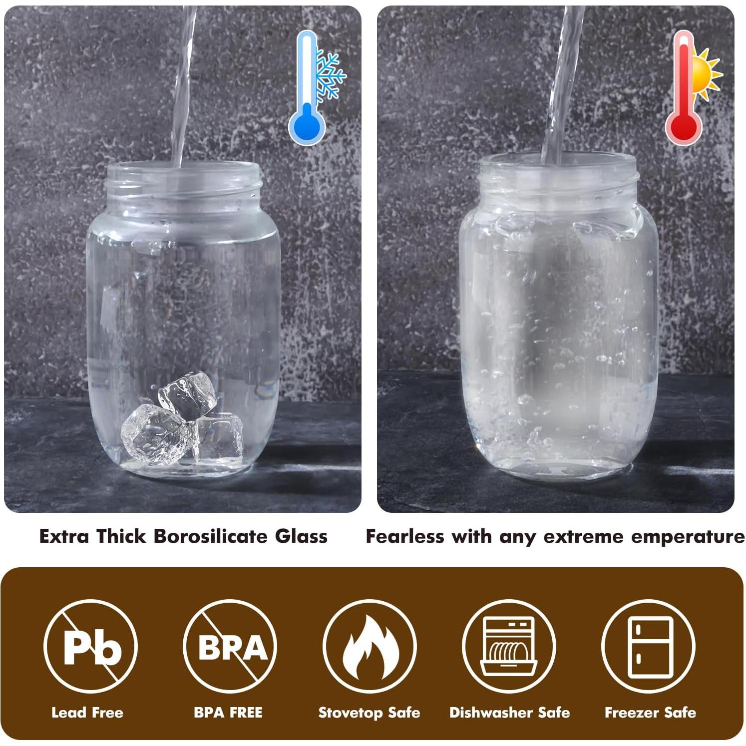 Botella Infusor de Té GlazzKraft 550 ml Vidrio Doble Pared