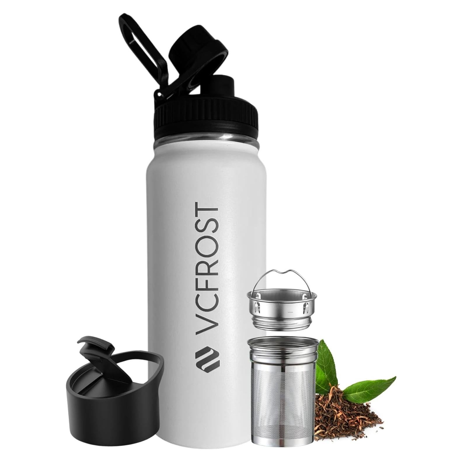 Botella Infusora de Té VCFROST 20oz Acero Inoxidable Doble Pared