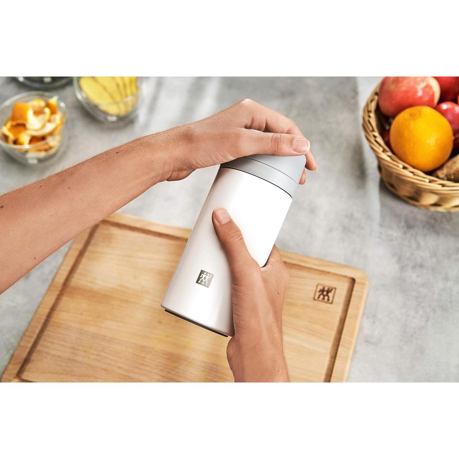 Botella Infusora de Té ZWILLING Thermo 420ml Plata-Blanco